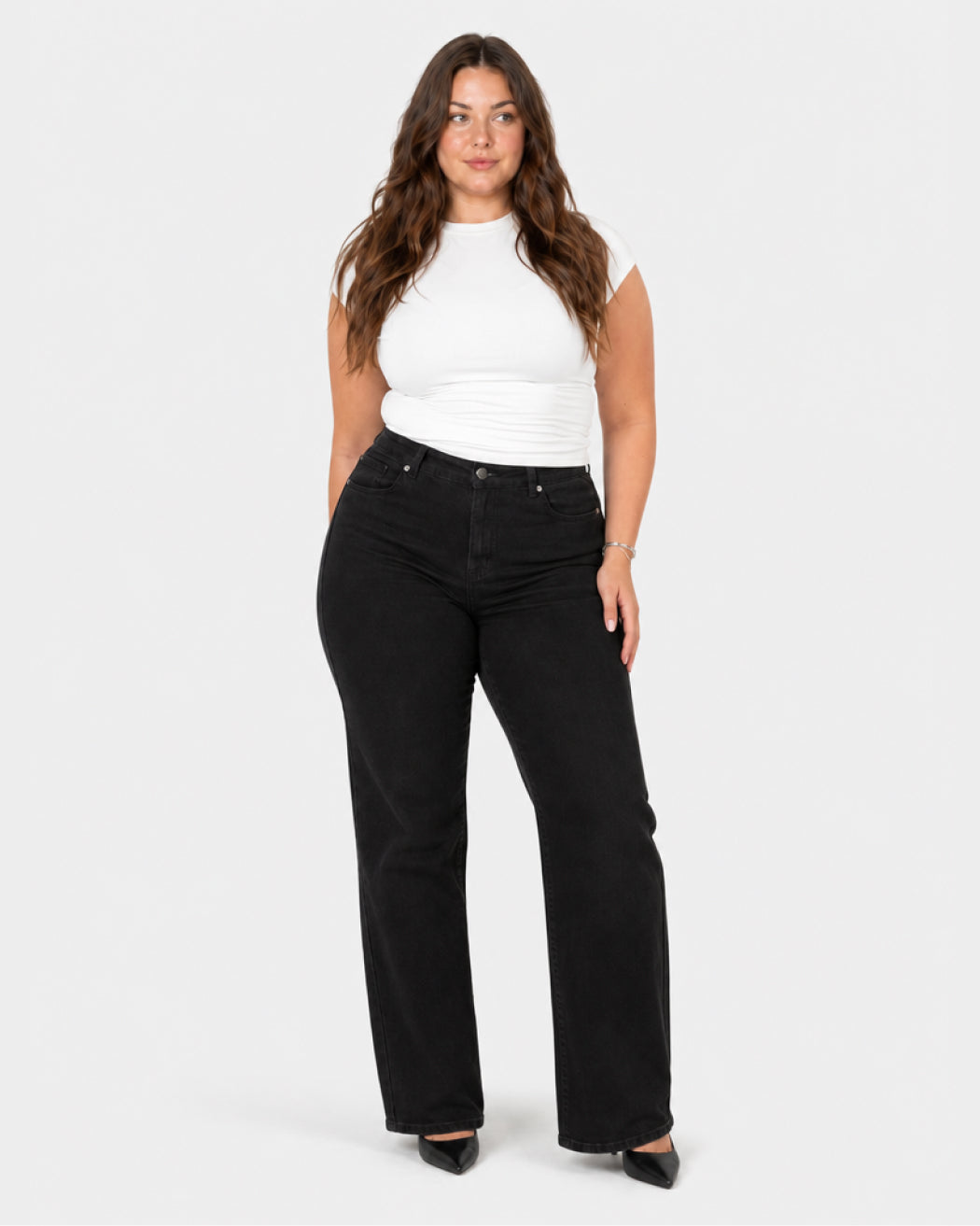 Wide Leg – Mid Rise – Black
