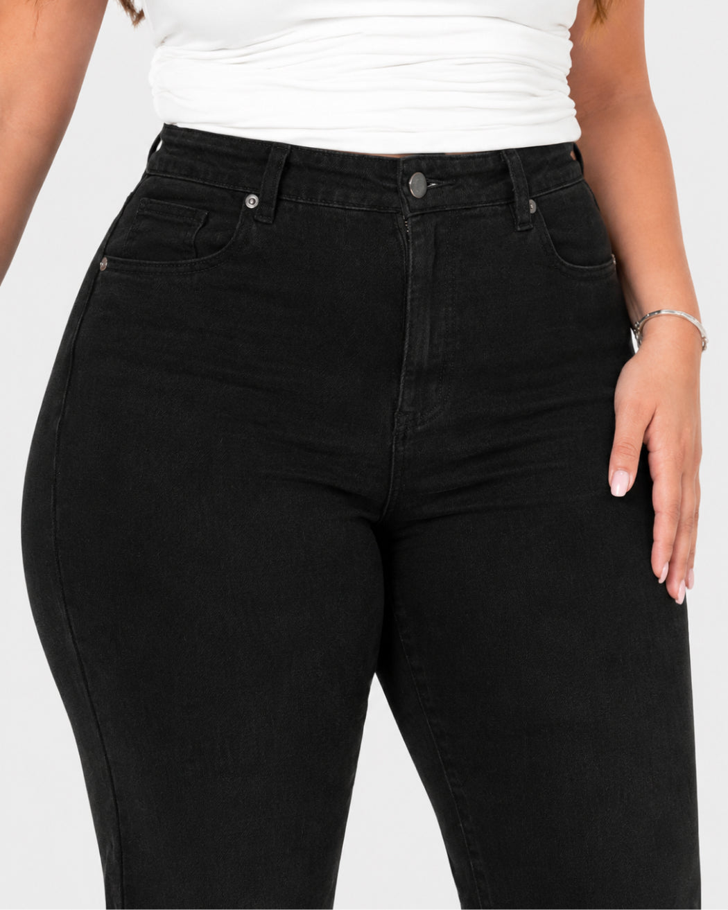 Wide Leg – Mid Rise – Black