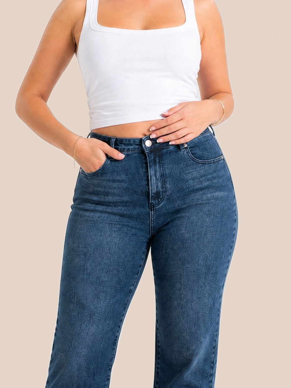 Droit – Taille haute – Bleu minuit