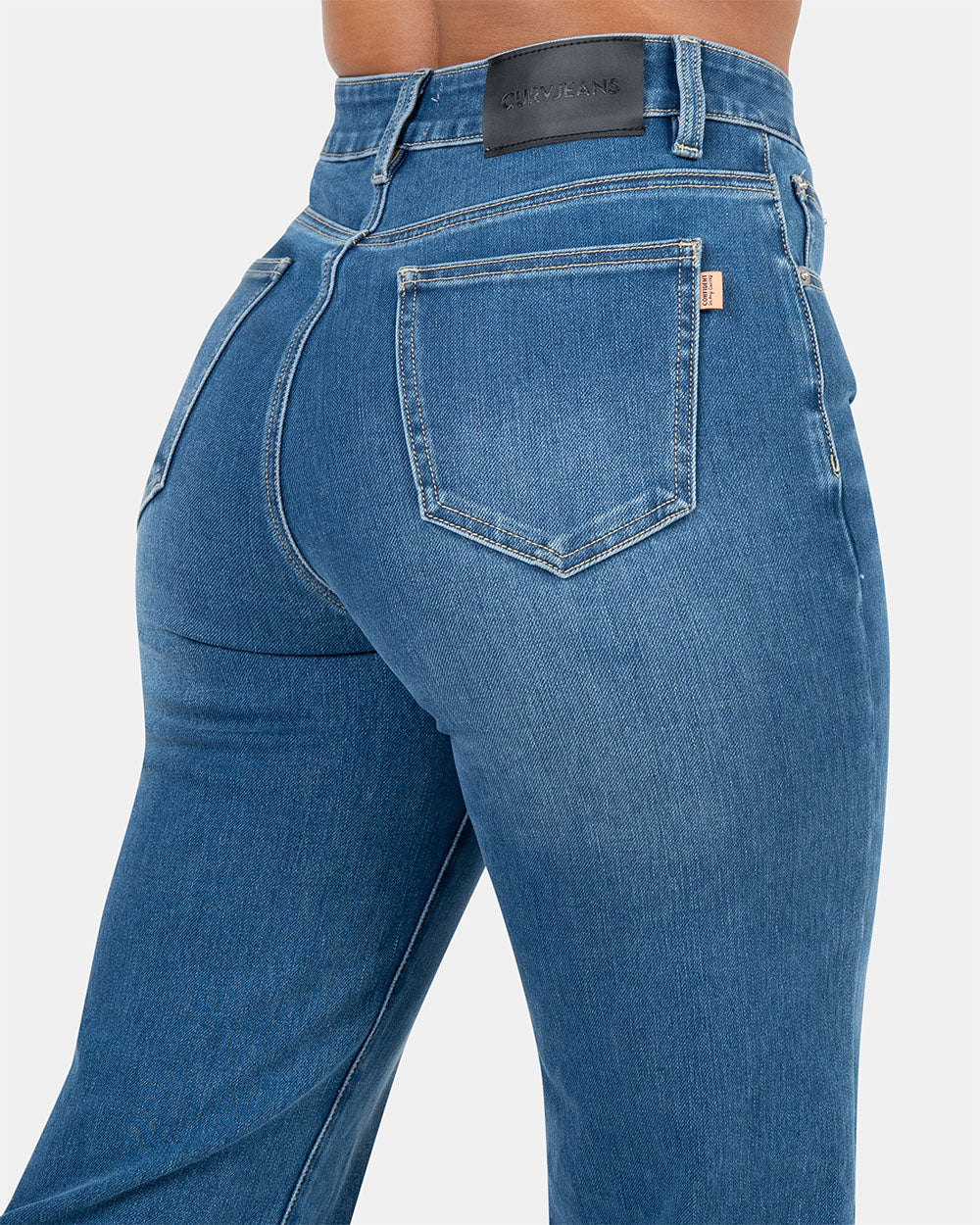 Relax – High-Waist – Mid Blue