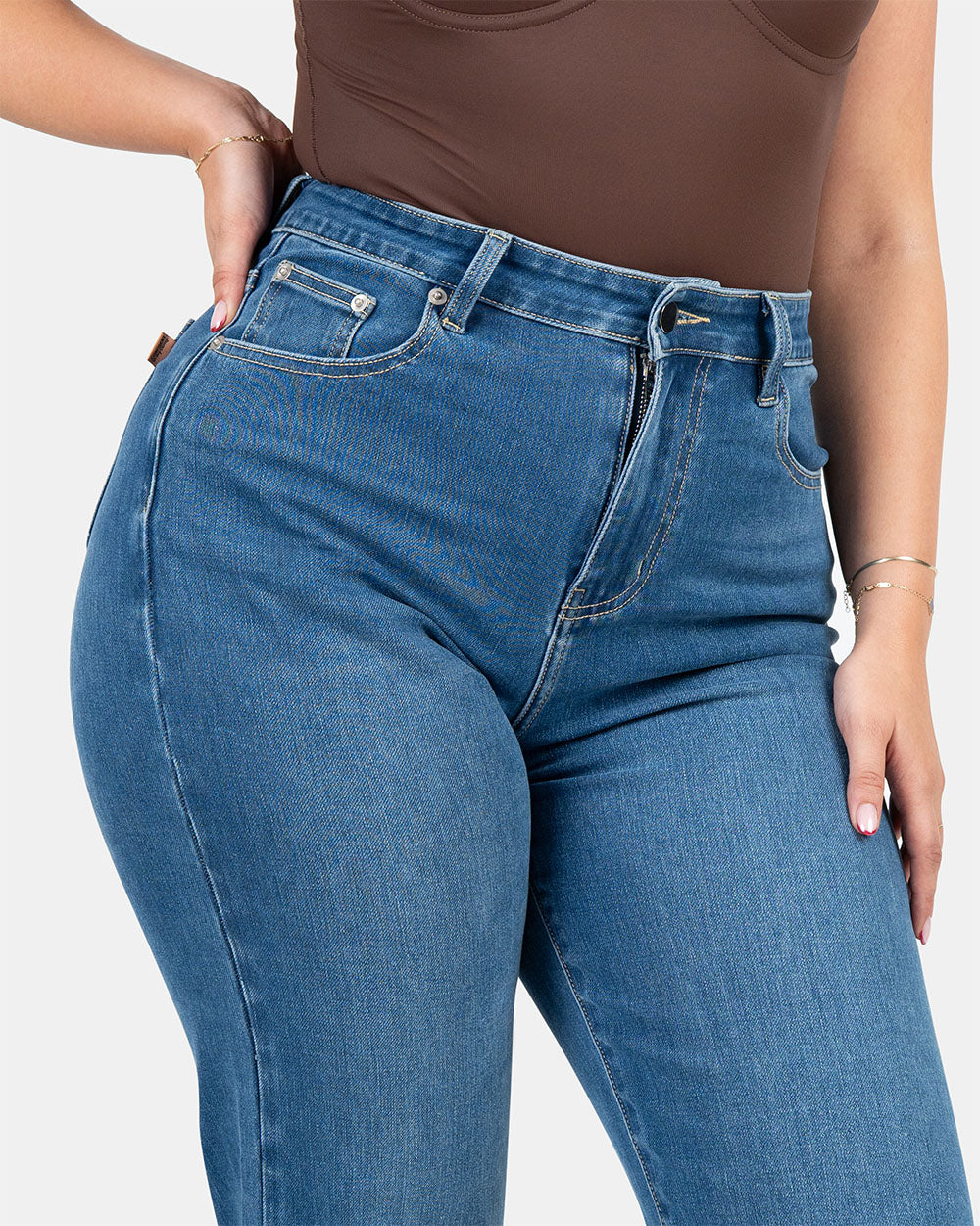 Relax – High-Waist – Mid Blue