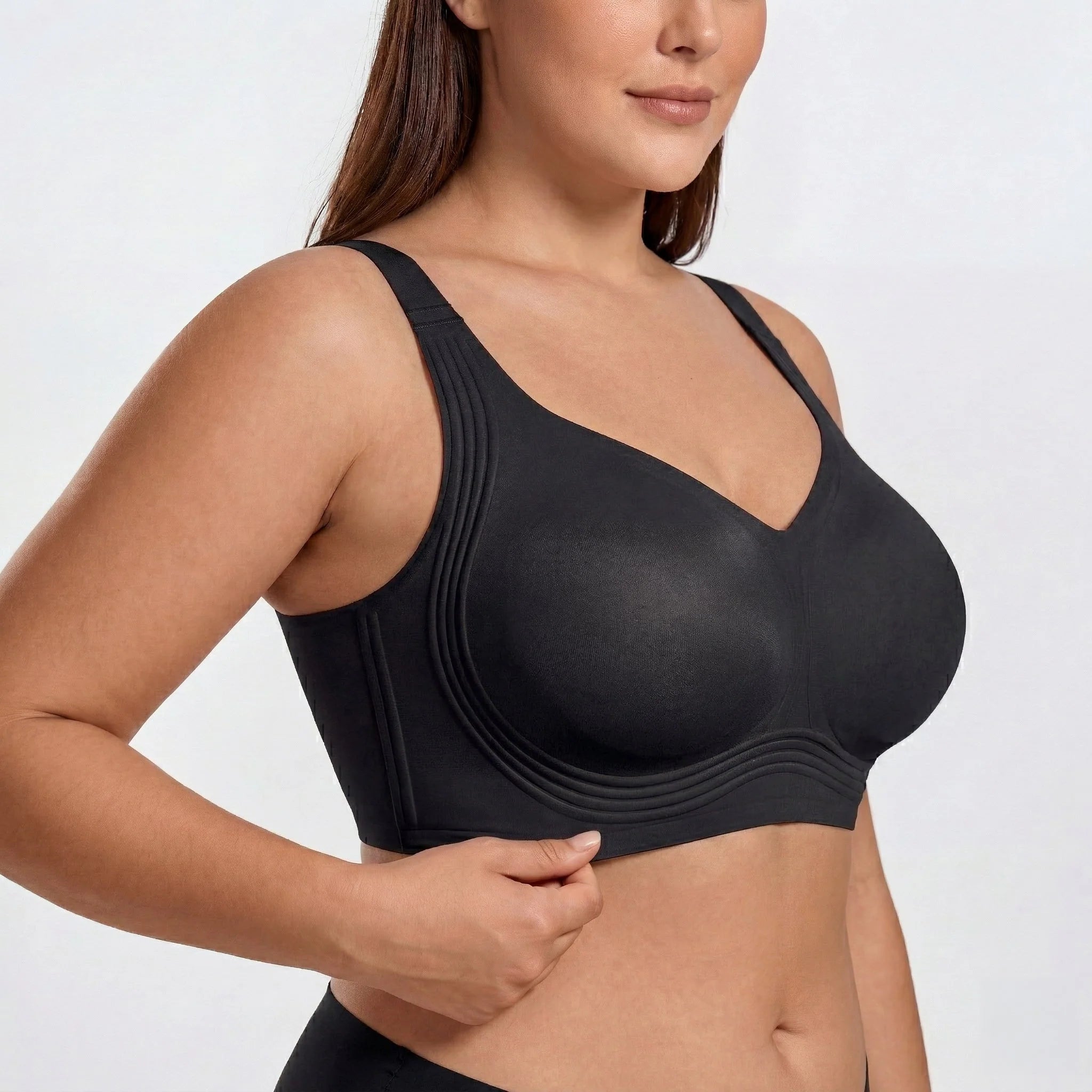 Wireless Full Coverage JellyWire Bra - for Black #Color_Black