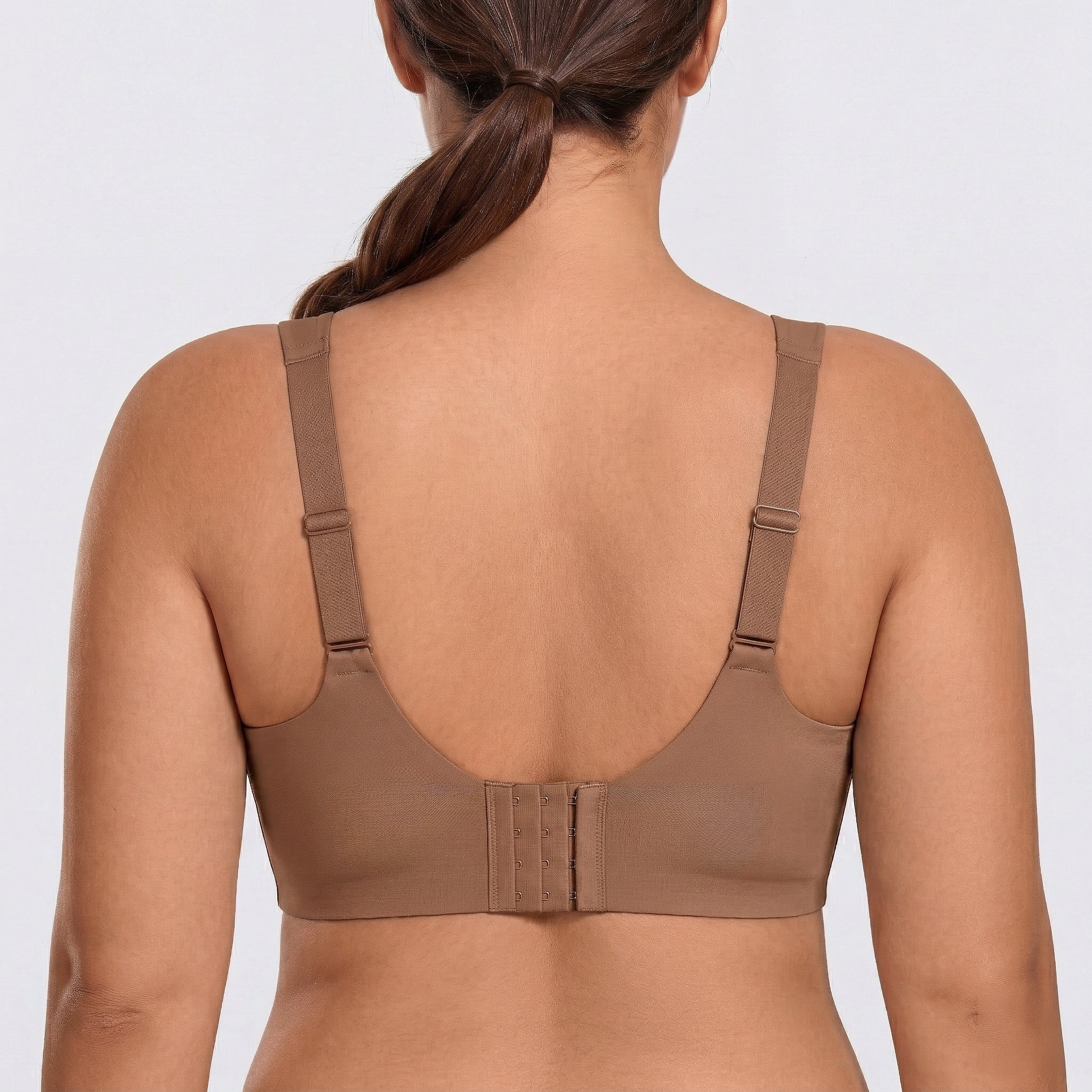 Wireless Full Coverage JellyWire Bra - for Brown #Color_Brown