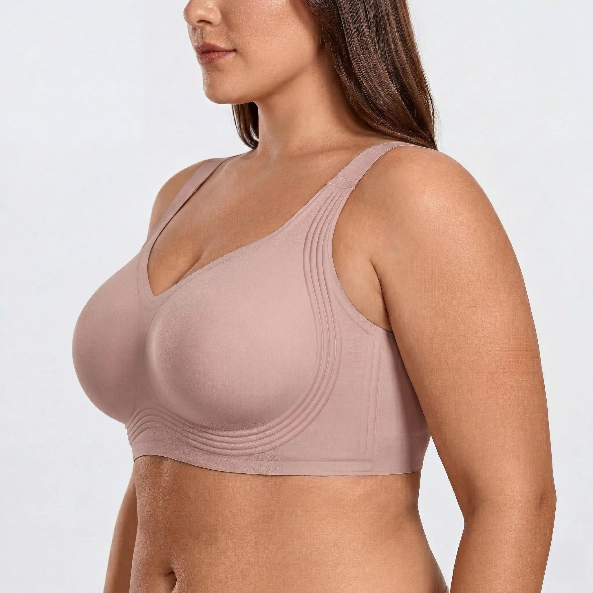 Wireless Full Coverage JellyWire Bra - for Dusty Rose #Color_Dusty Rose