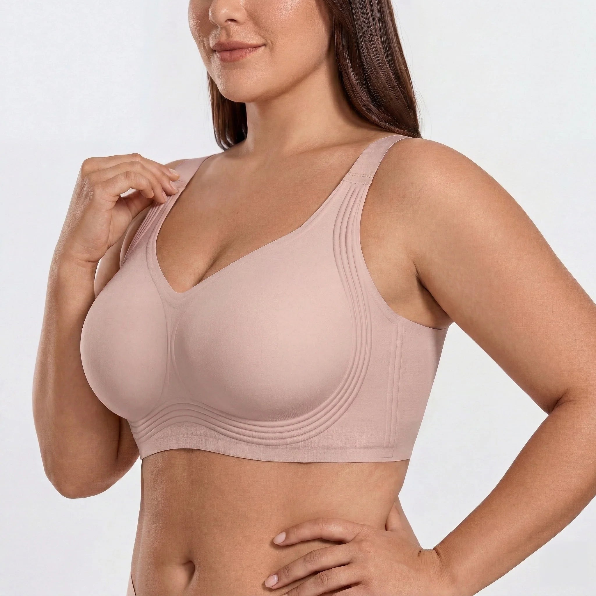 Wireless Full Coverage JellyWire Bra - for Dusty Rose #Color_Dusty Rose