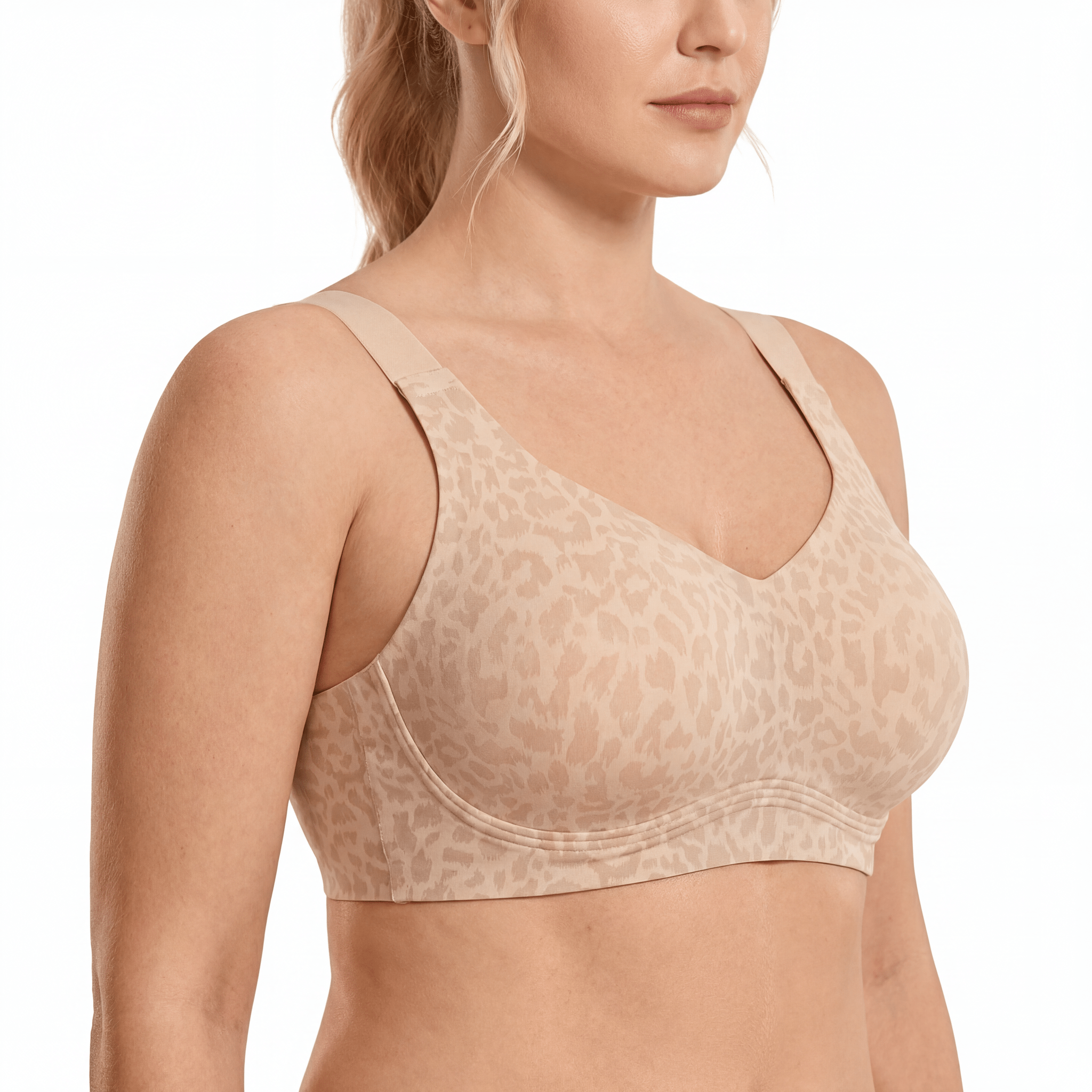 Wireless Full Coverage JellyWire Bra - for Leopard Nude #Color_Leopard Nude