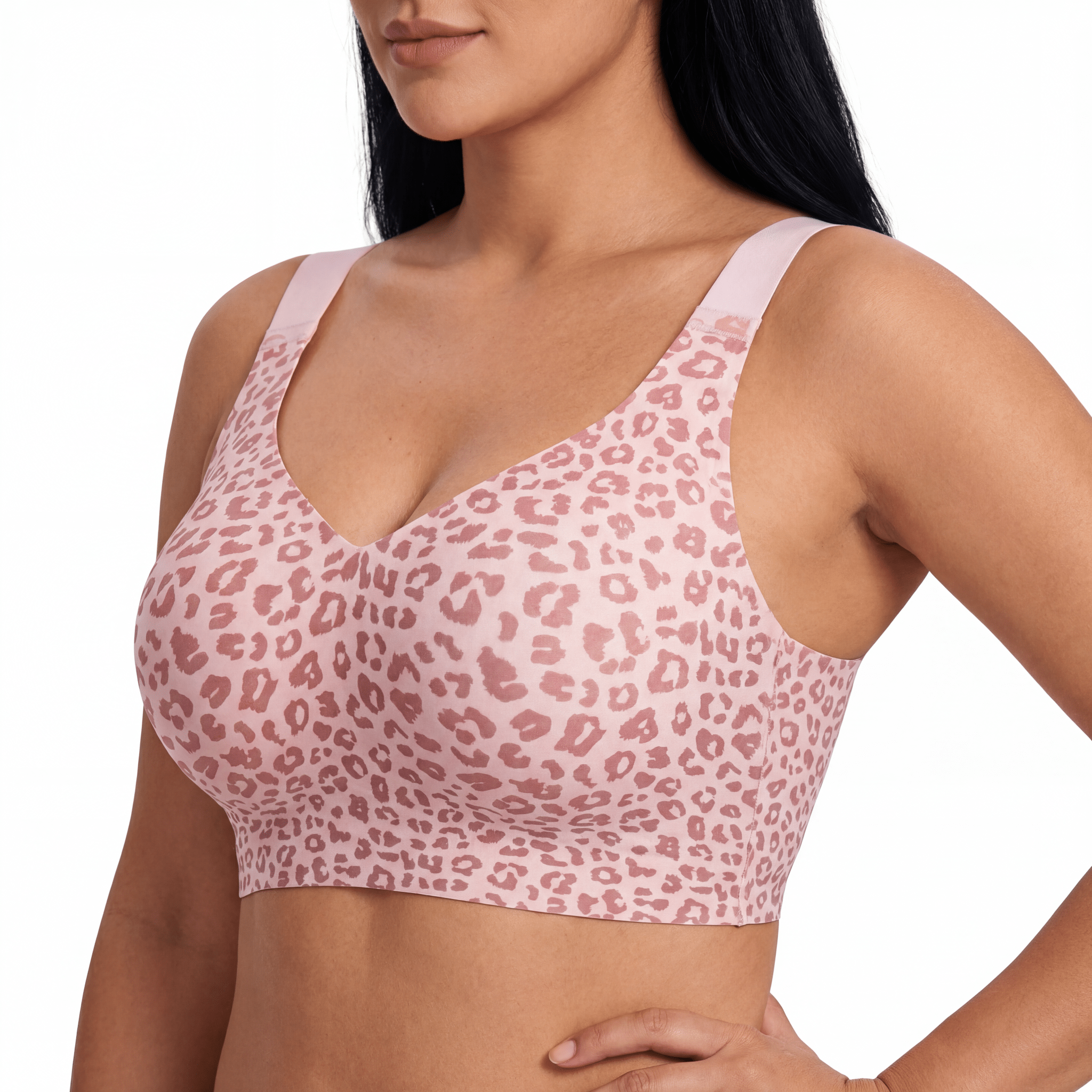 Wireless Full Coverage JellyWire Bra - for Leopard Pink #Color_Leopard Pink