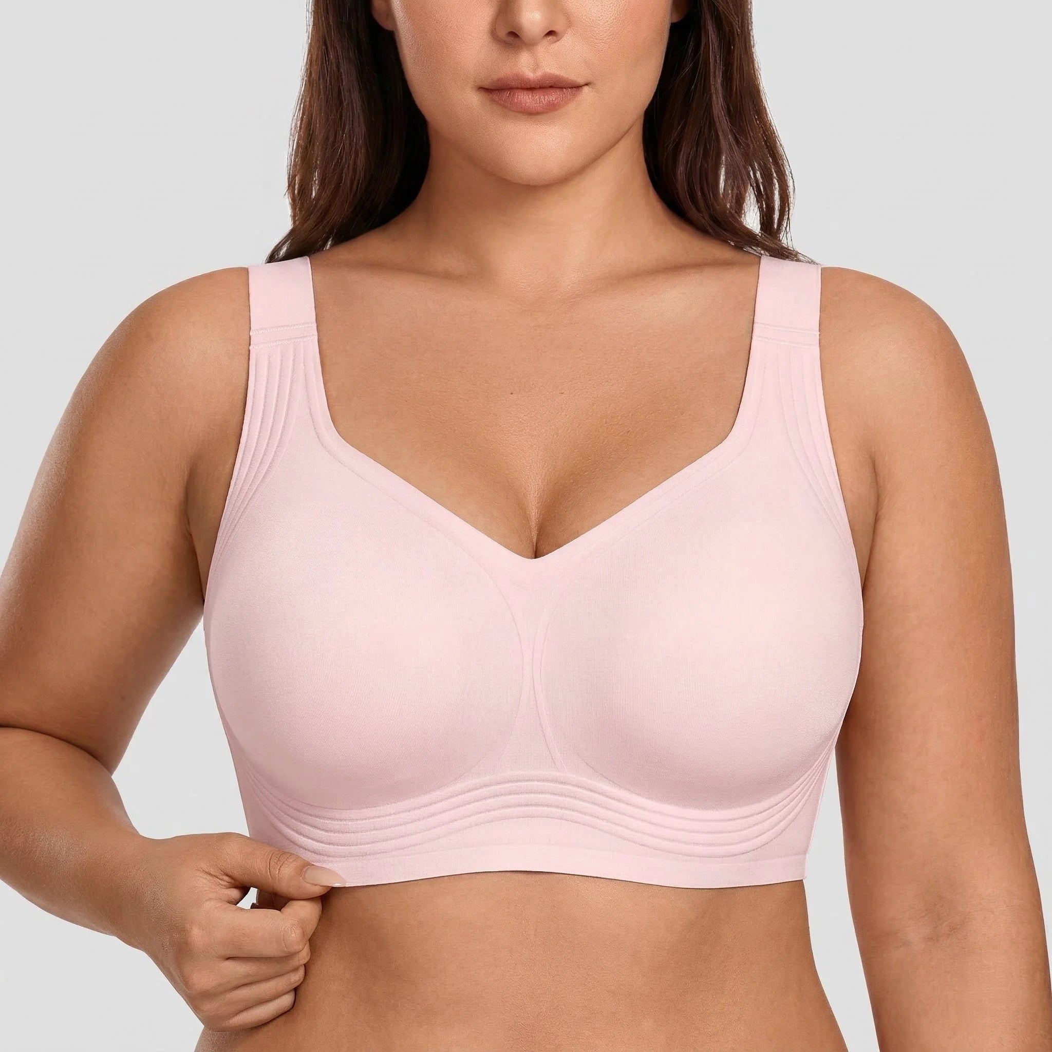 Wireless Full Coverage JellyWire Bra - for Pink #Color_Pink
