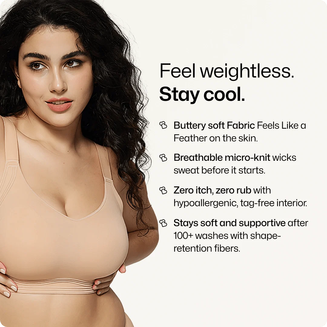 Wireless JellyWire™ Underband Support Bra - for Black