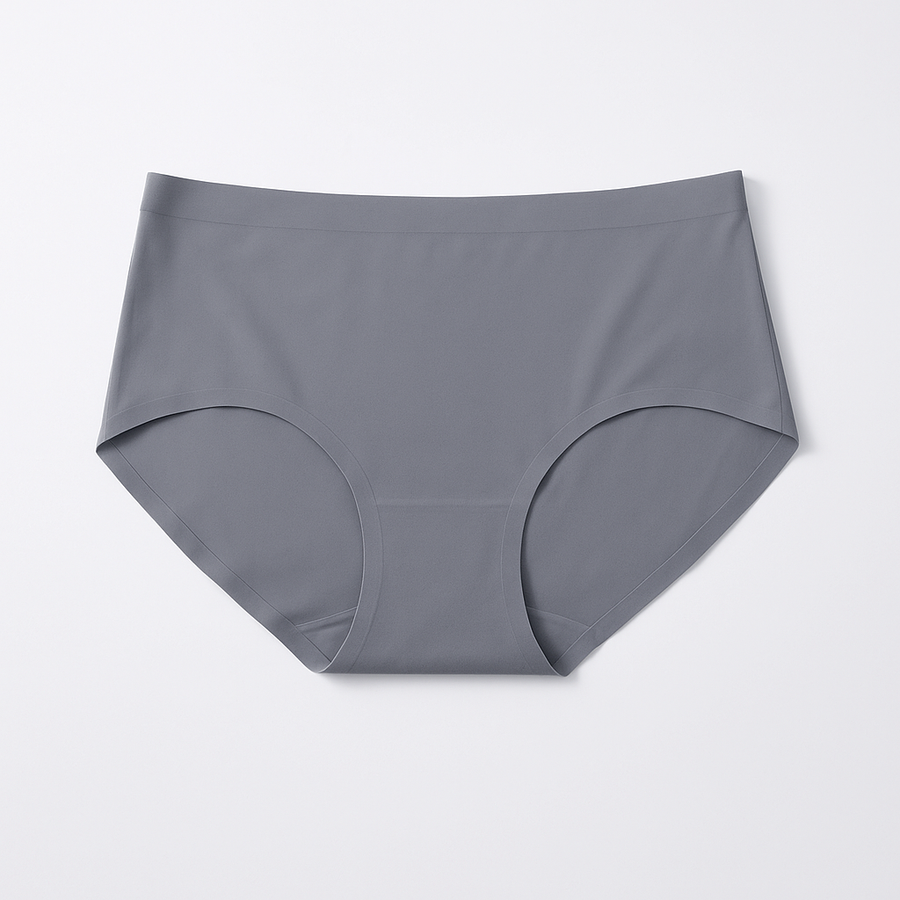 Seamless Mid-Rise Brief - Grey flat lay #Color_Grey