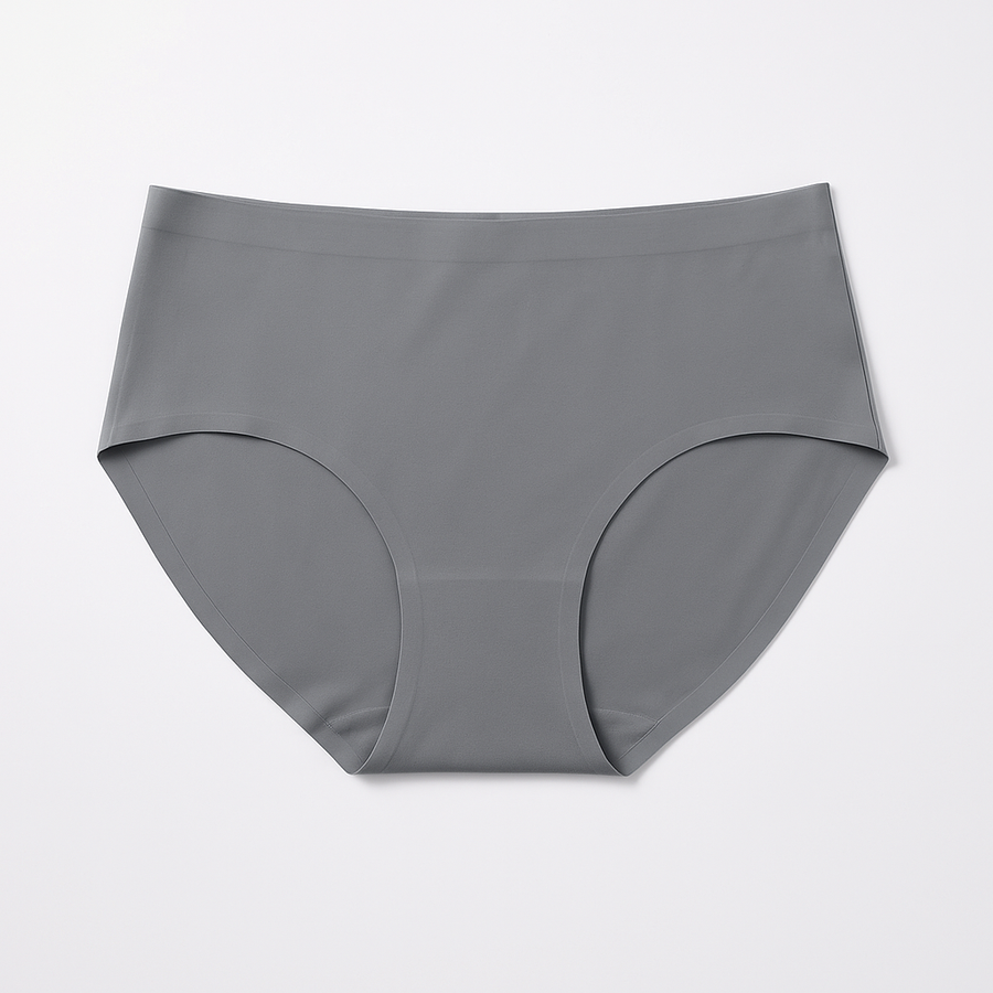 Seamless High-Cut Brief - Grey flat lay #Color_Grey