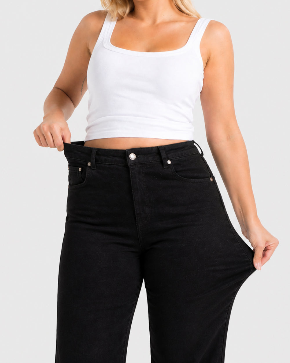 Straight – High-Waist – Black