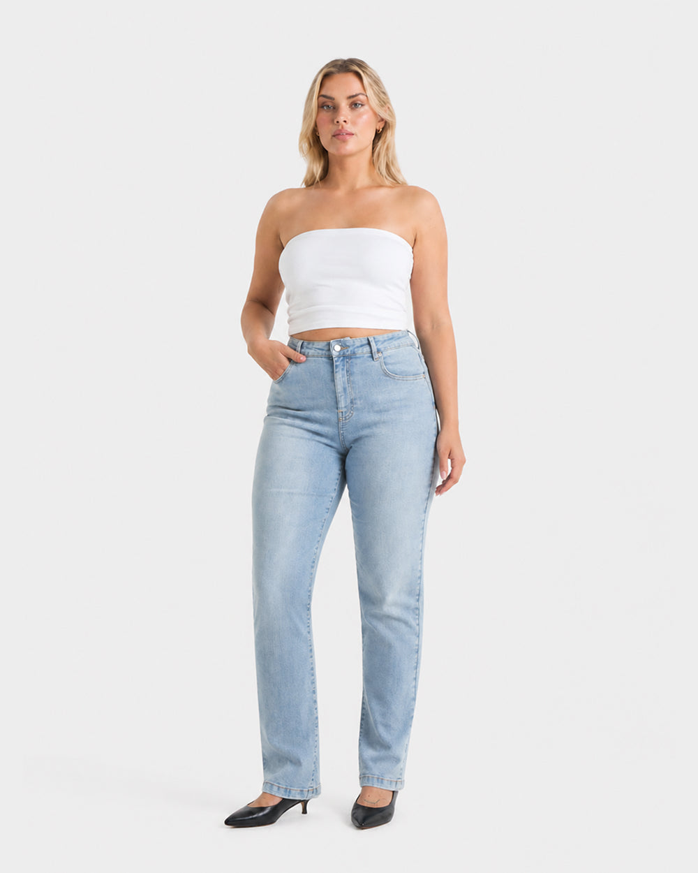 Straight – High-Waist – Sky Blue