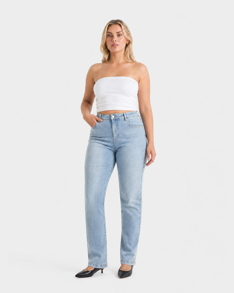 Straight – High-Waist – Sky Blue