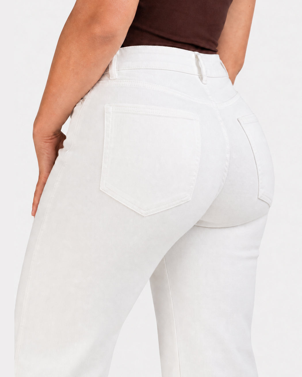 Wide Leg – Mid Rise – White