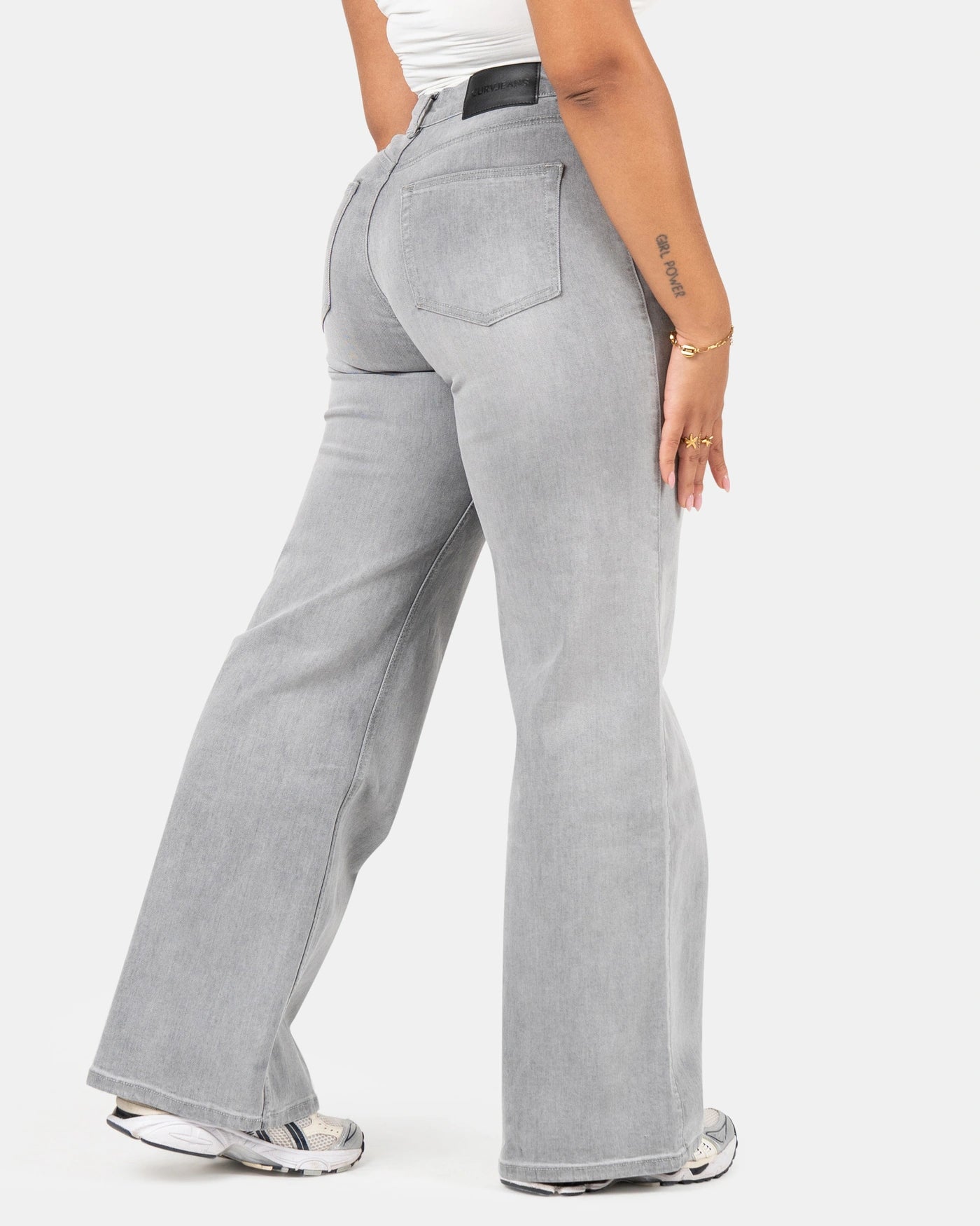 Wide Leg – Mid Rise – Cloud Grey