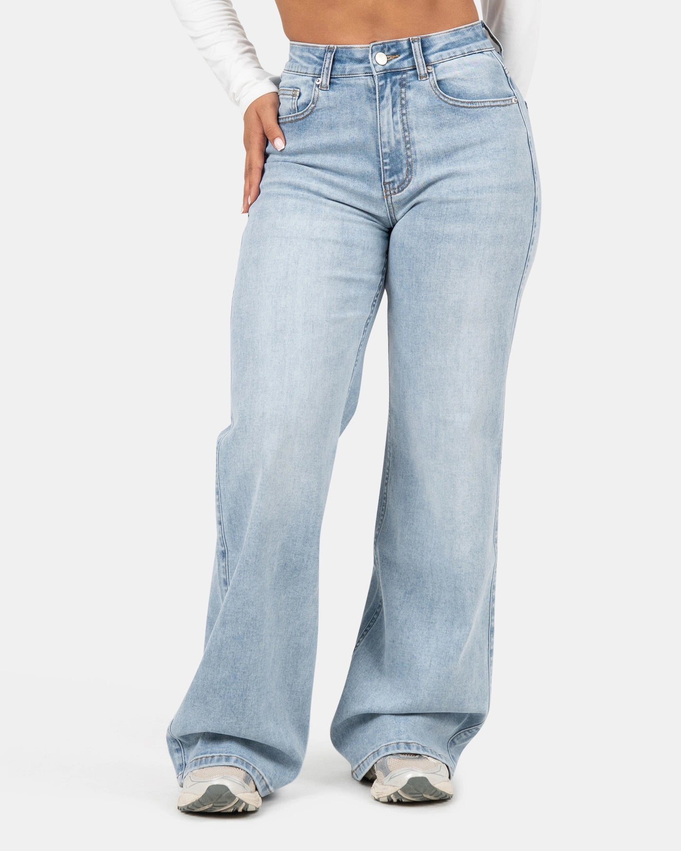 Wide Leg – Mid Rise – Ocean Blue