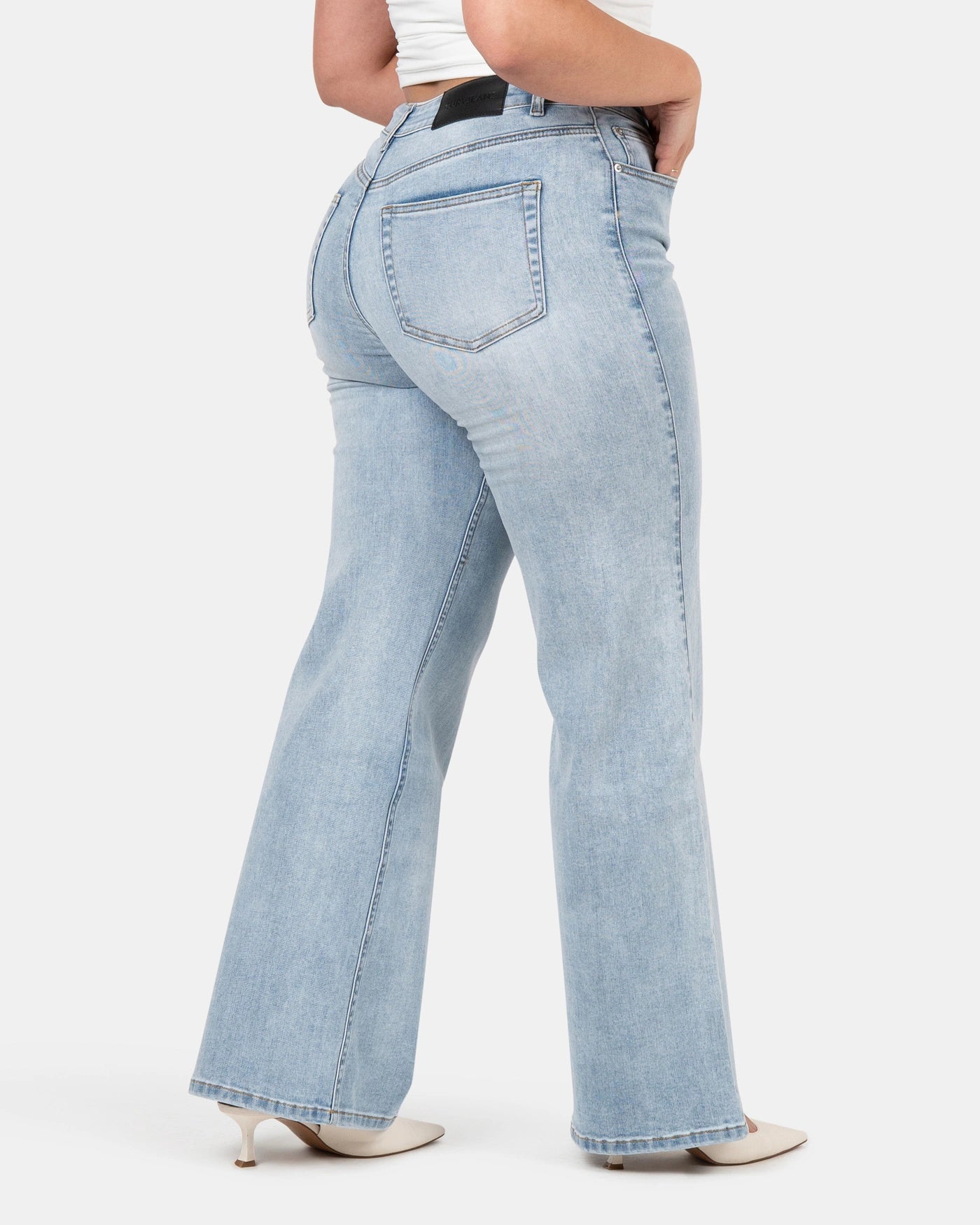 Wide Leg – Mid Rise – Ocean Blue