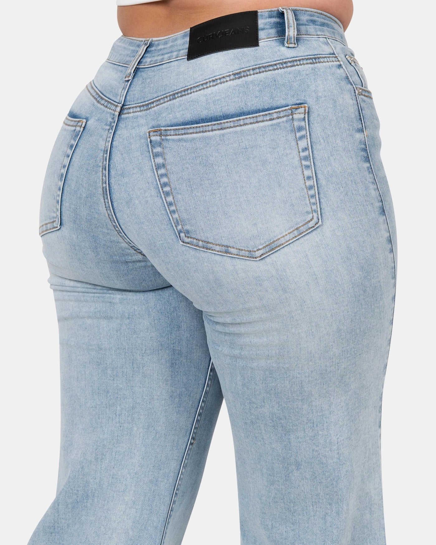 Wide Leg – Mid Rise – Ocean Blue