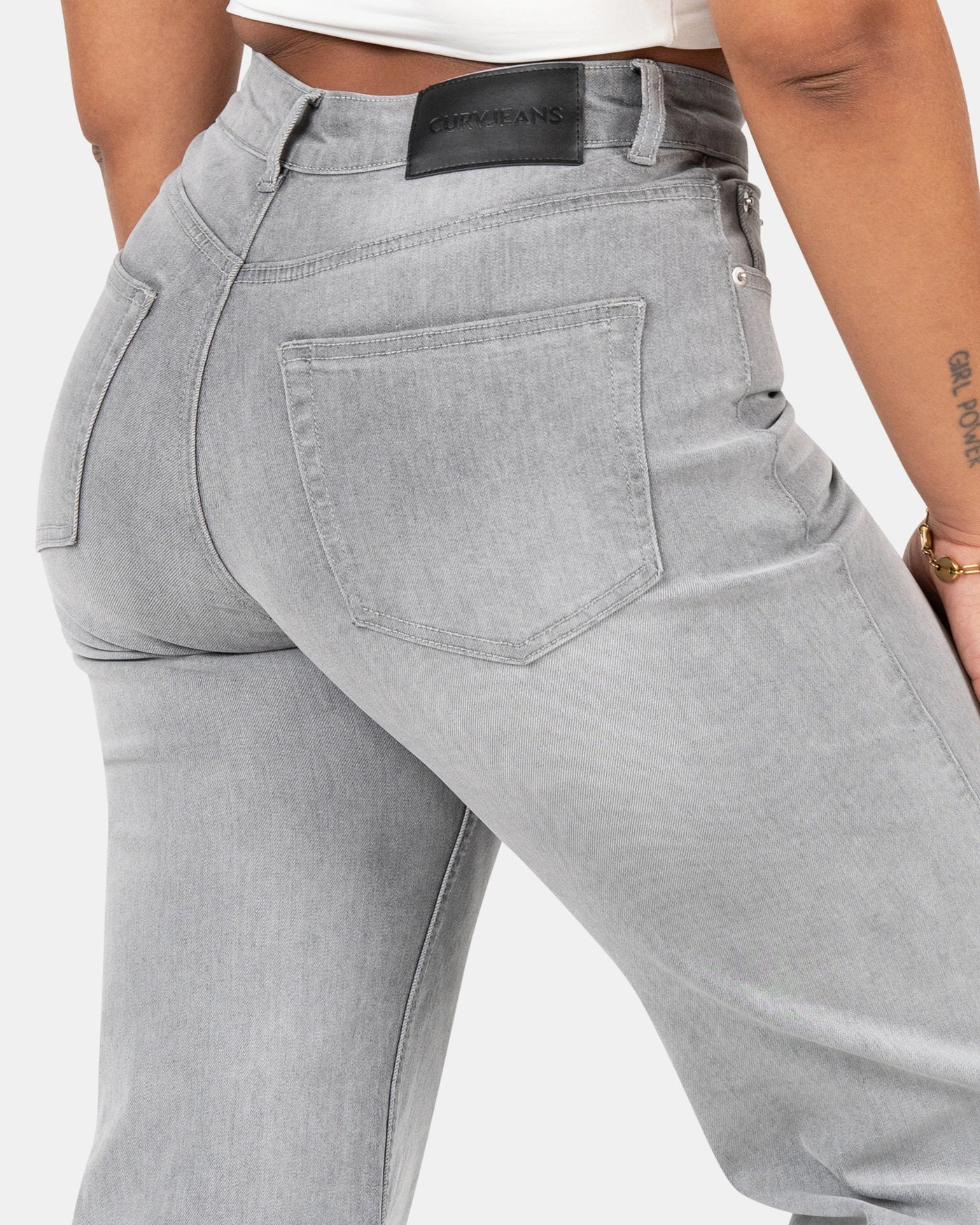 Wide Leg – Mid Rise – Cloud Grey