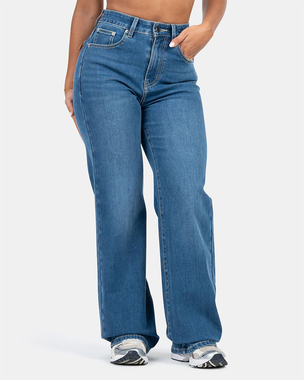 Relax – High-Waist – Mid Blue