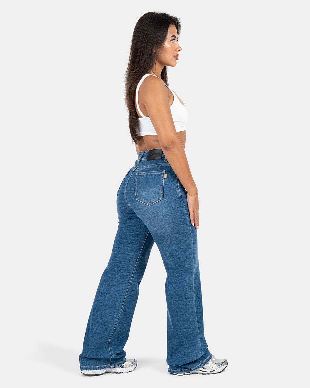 Relax – High-Waist – Mid Blue