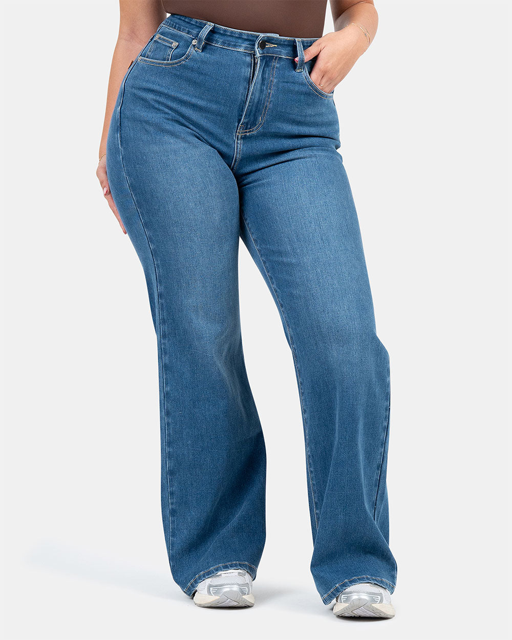 Relax – High-Waist – Mid Blue