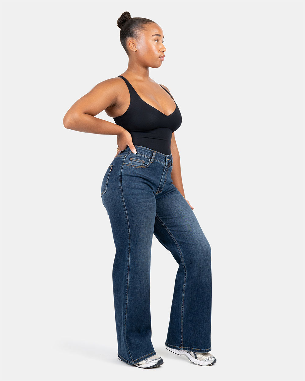 Wide Leg – Mid Rise – Indigo