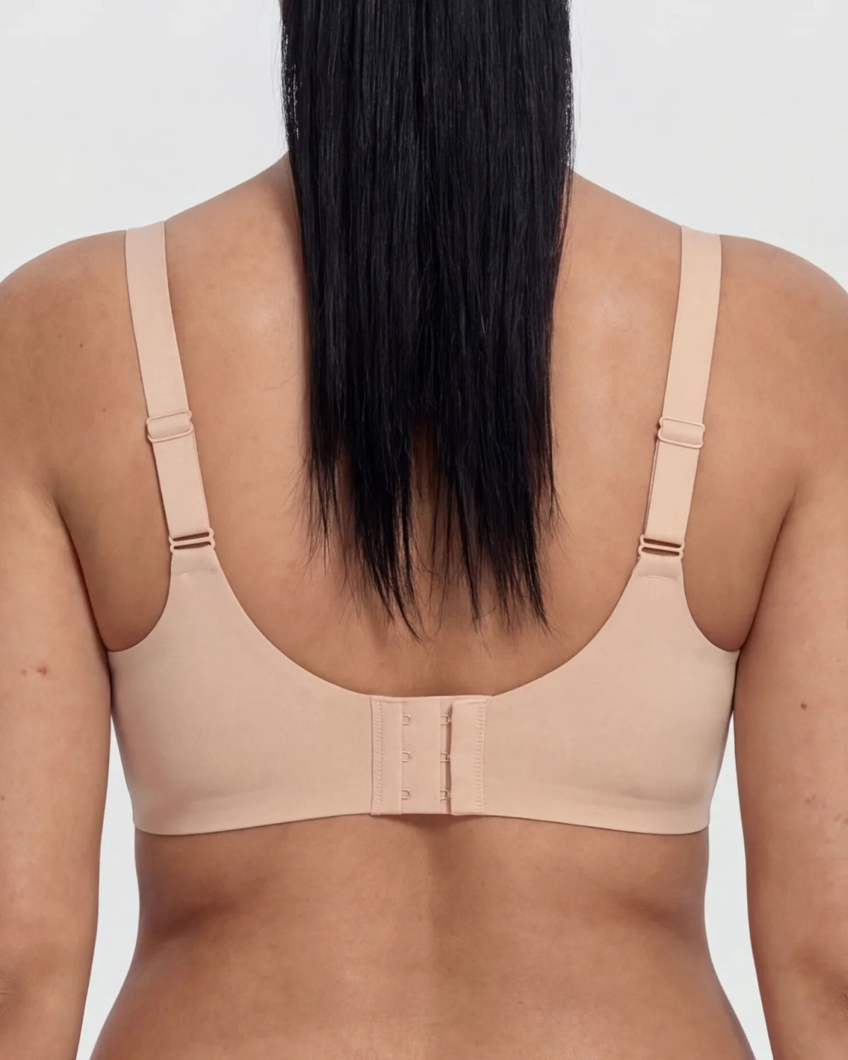 Back - CURVS Deep V Bra - Nude #Color_Nude