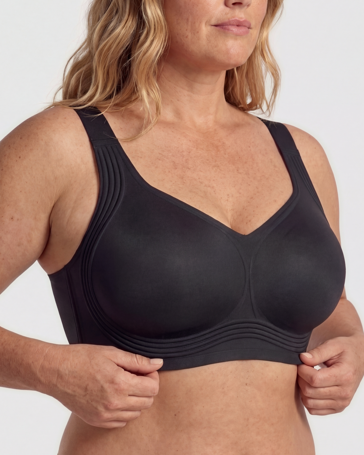 CURVS Full Coverage Bra - Black #Color_Black