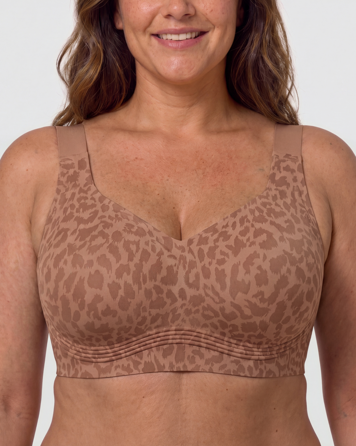 CURVS Full Coverage Bra - Leopard Brown #Color_Leopard Brown