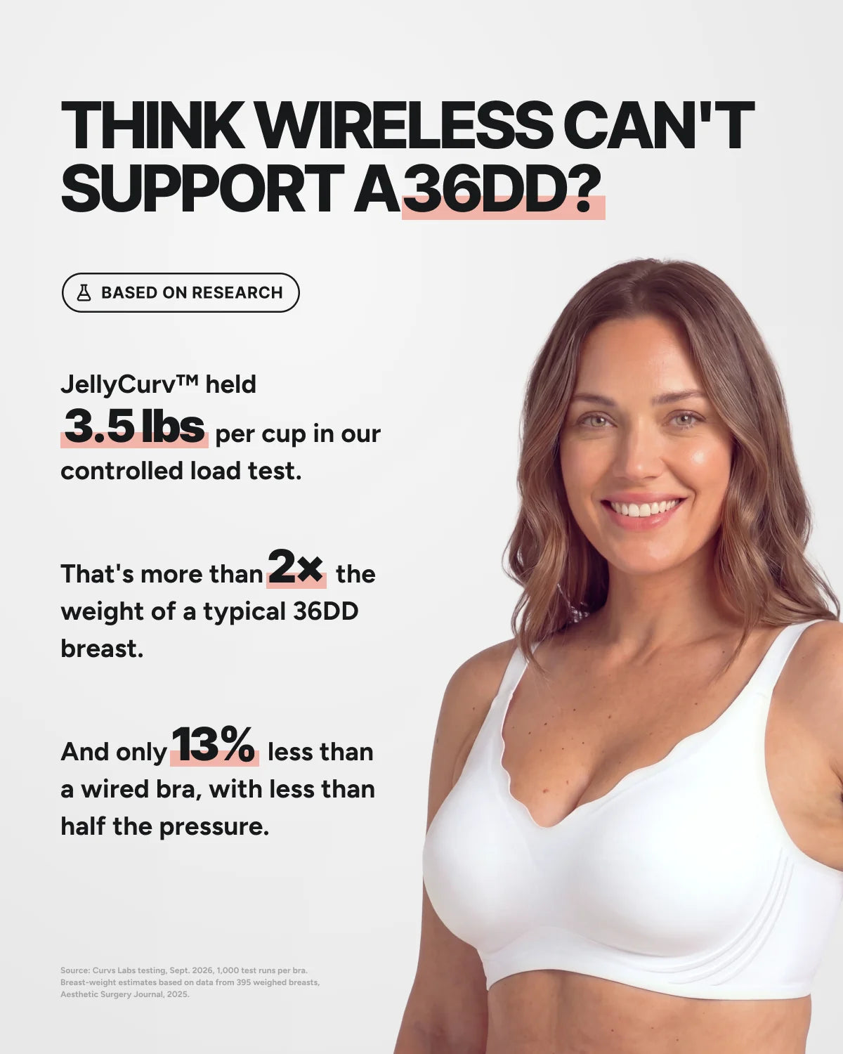 Think wireless can't support a 36DD - CURVS Scalloped Bra - Brown #Color_Brown