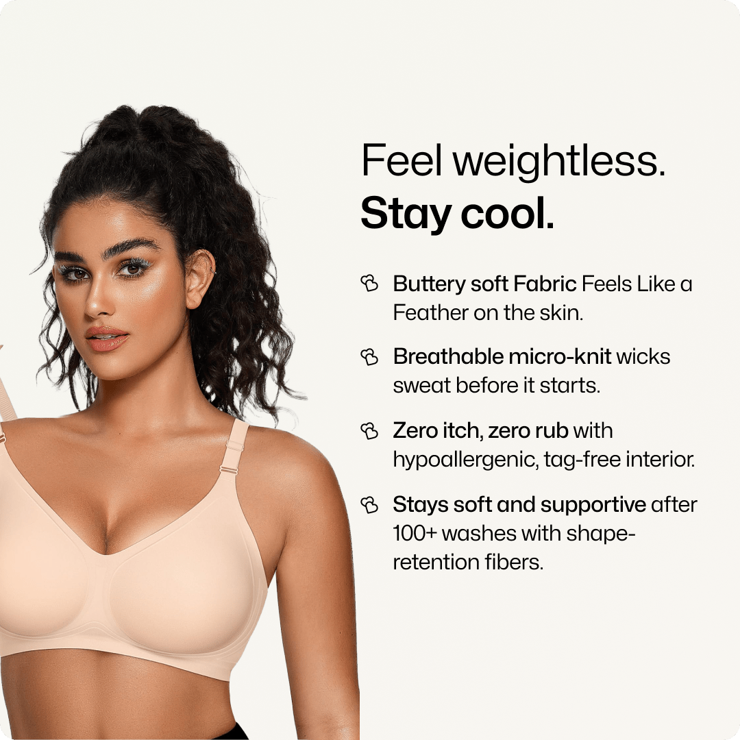 Wireless Front - Adjustable JellyWire™ Push Up Bra - for Black