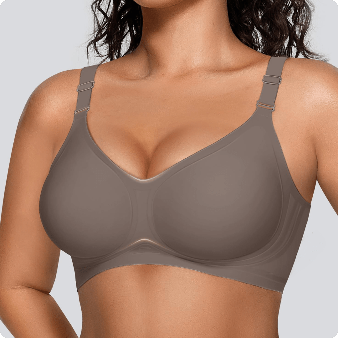 Wireless Front - Adjustable JellyWire™ Push Up Bra - for Grey