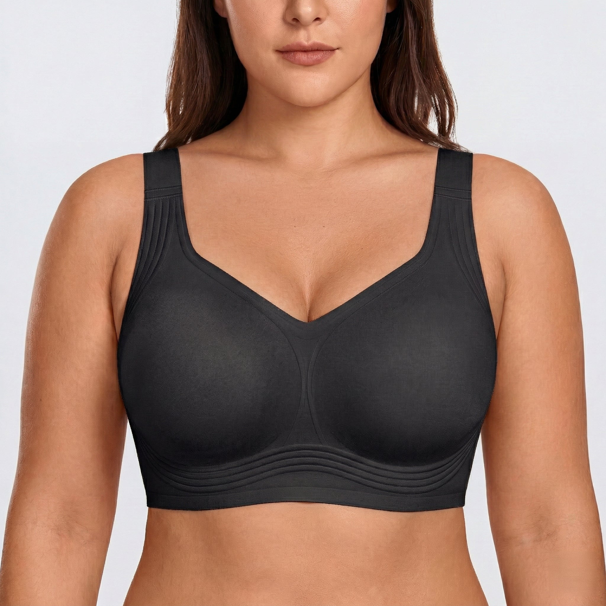 Wireless Full Coverage JellyWire Bra - for Black #Color_Black