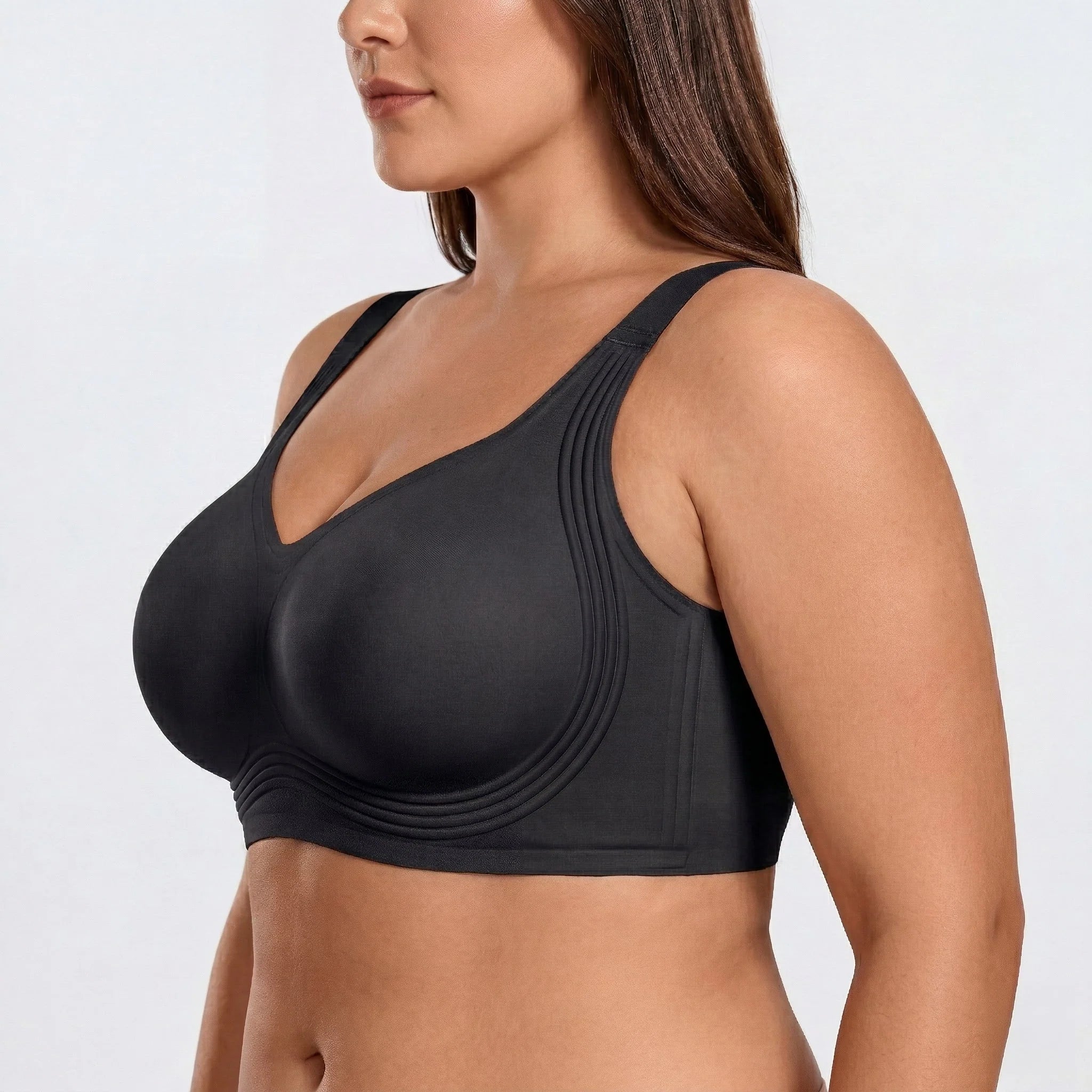 Wireless Full Coverage JellyWire Bra - for Black #Color_Black