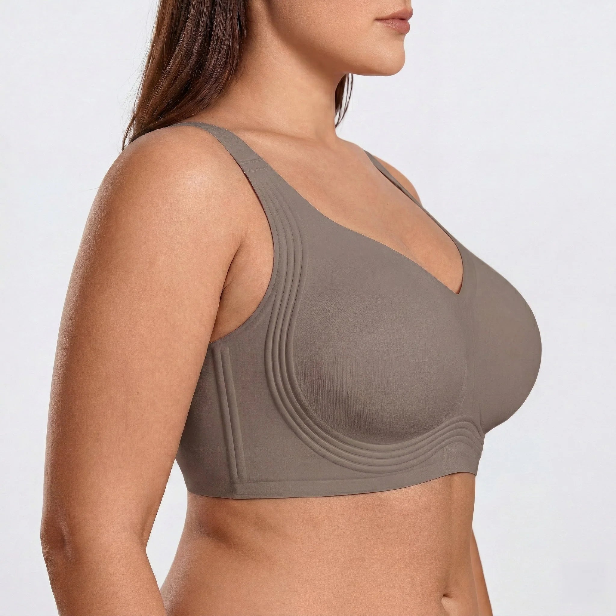 Wireless Full Coverage JellyWire Bra - for Grey #Color_Grey