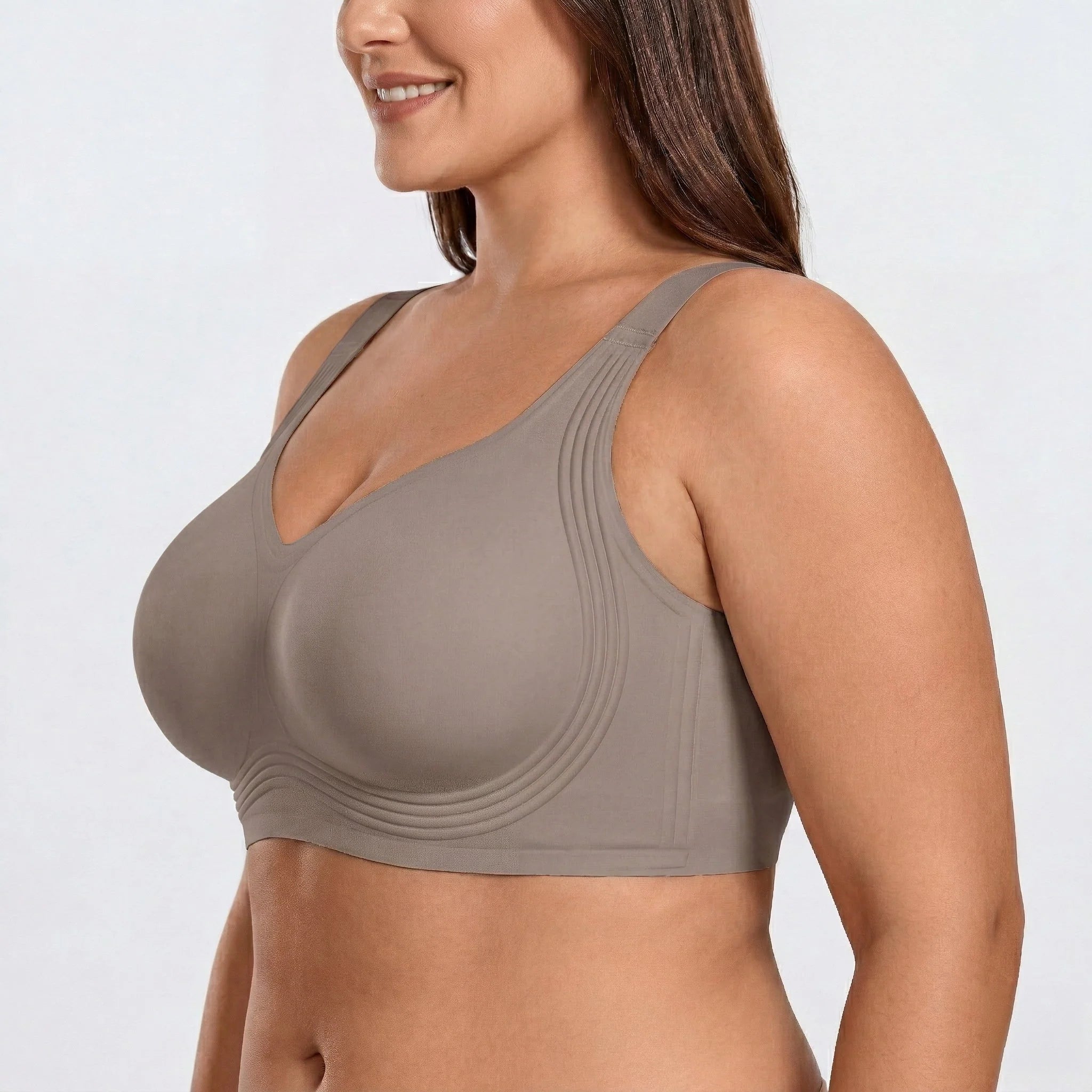 Wireless Full Coverage JellyWire Bra - for Grey #Color_Grey