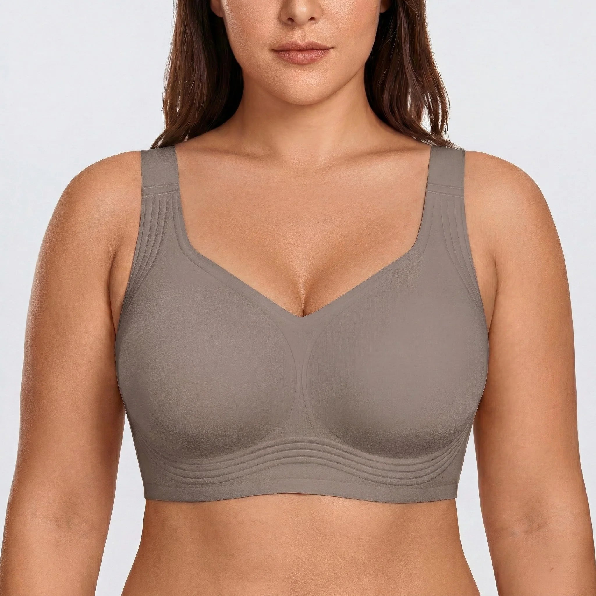 Wireless Full Coverage JellyWire Bra - for Grey #Color_Grey