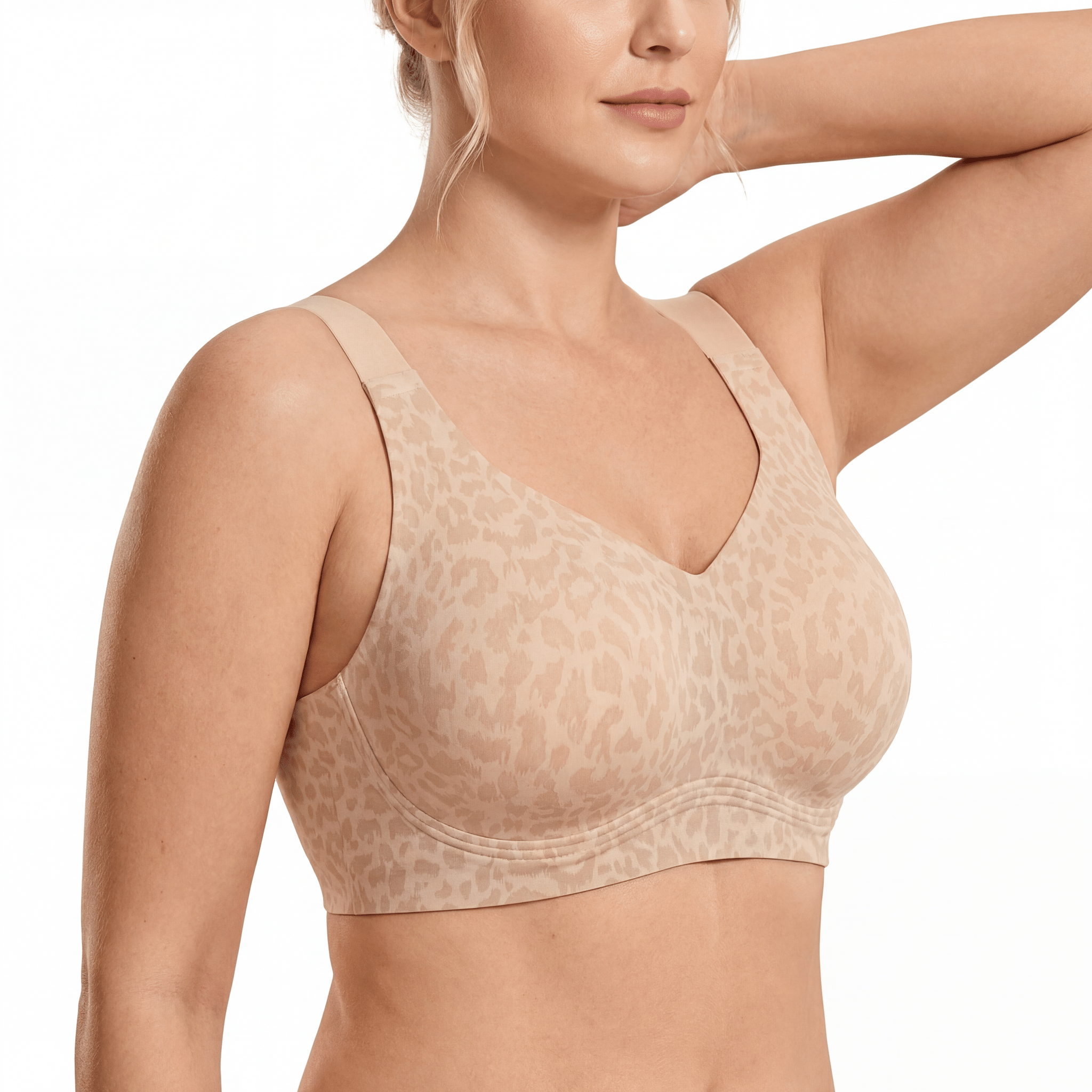 Wireless Full Coverage JellyWire Bra - for Leopard Nude #Color_Leopard Nude