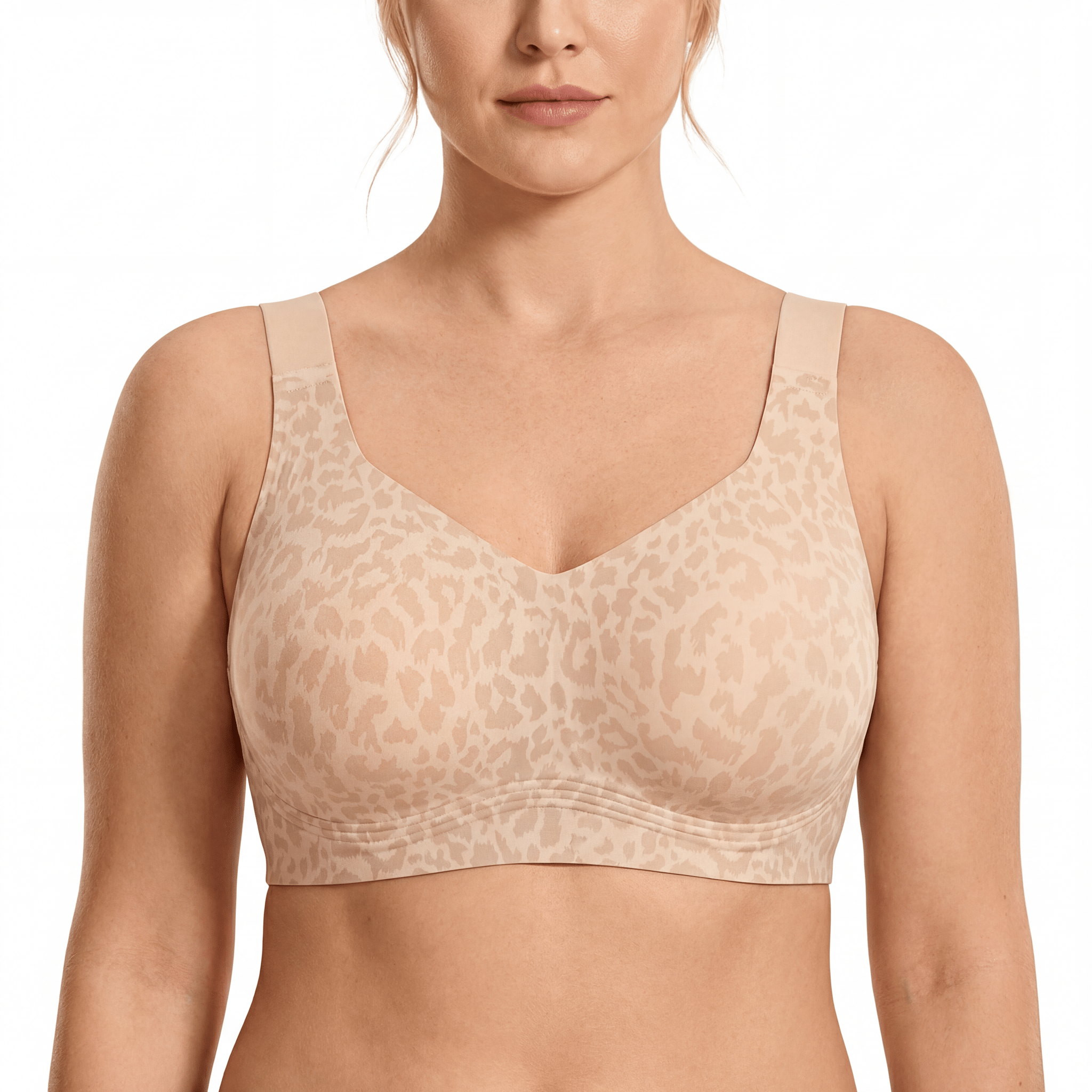 Wireless Full Coverage JellyWire Bra - for Leopard Nude #Color_Leopard Nude
