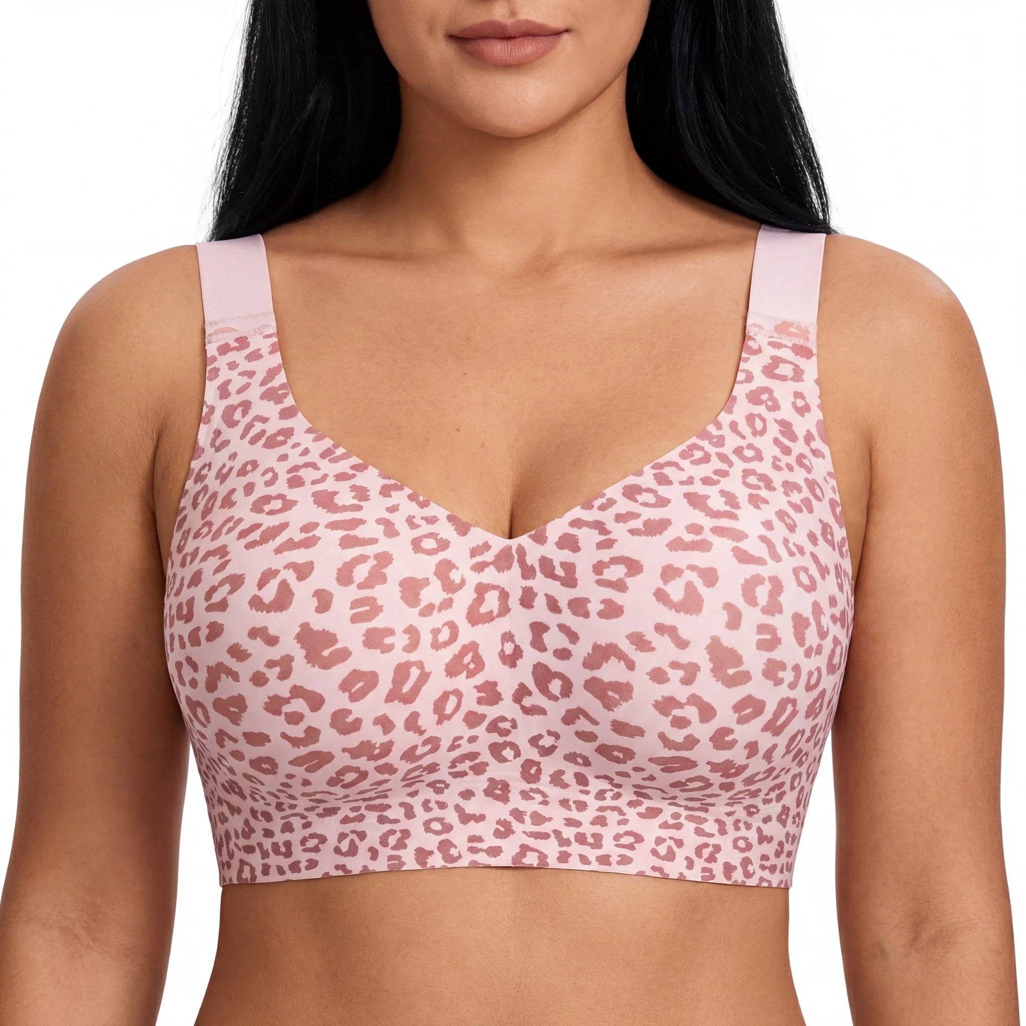 Wireless Full Coverage JellyWire Bra - for Leopard Pink #Color_Leopard Pink