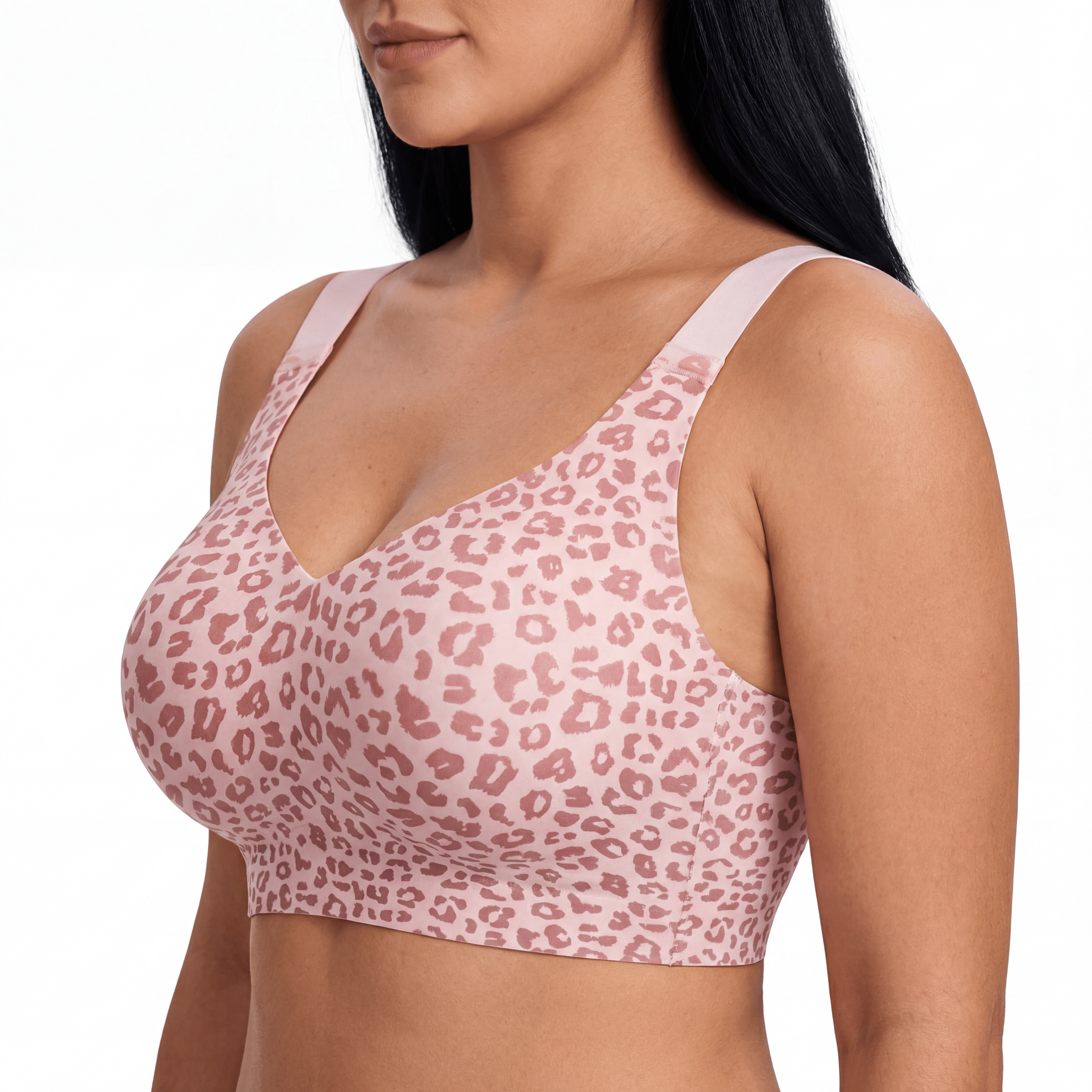 Wireless Full Coverage JellyWire Bra - for Leopard Pink #Color_Leopard Pink