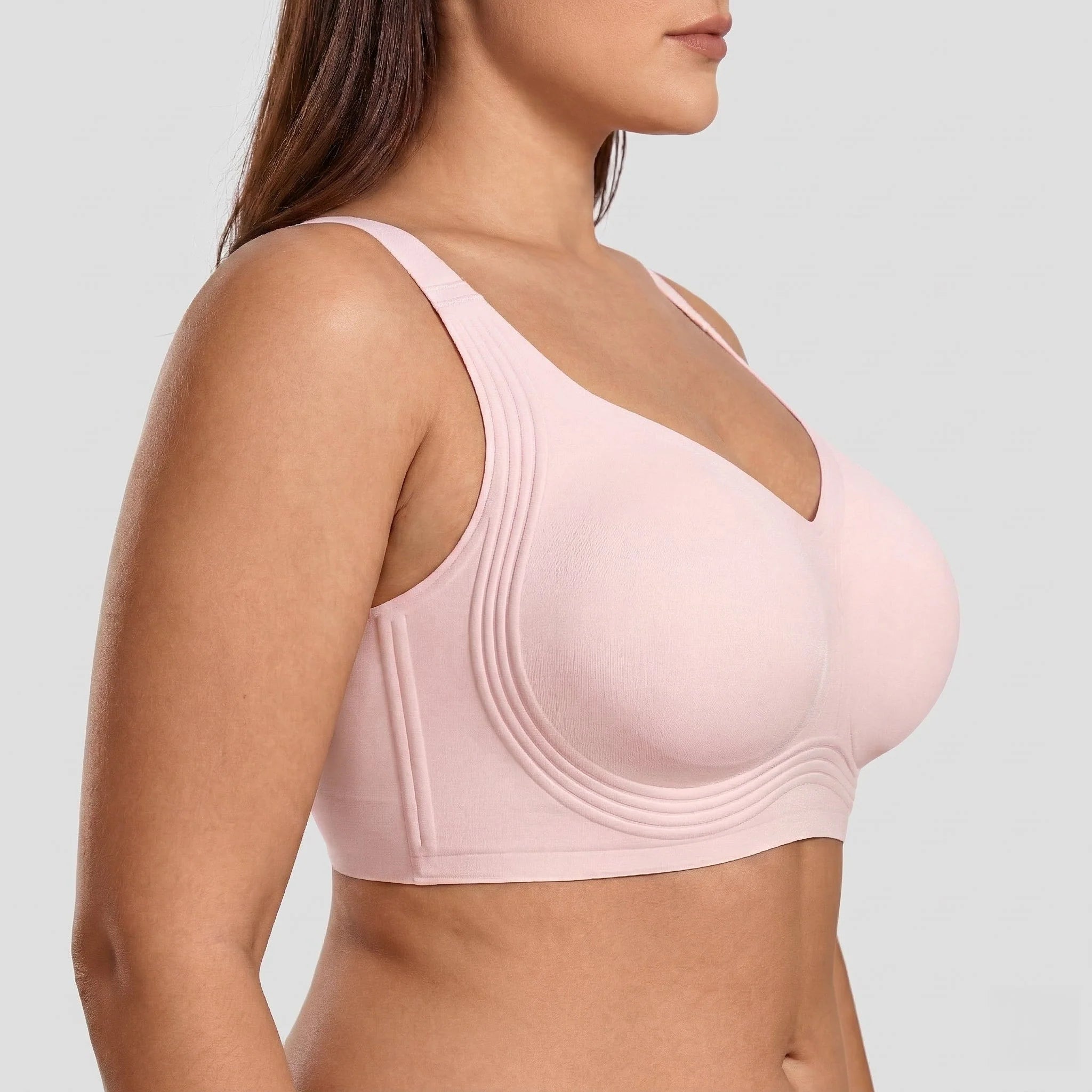 Wireless Full Coverage JellyWire Bra - for Pink #Color_Pink