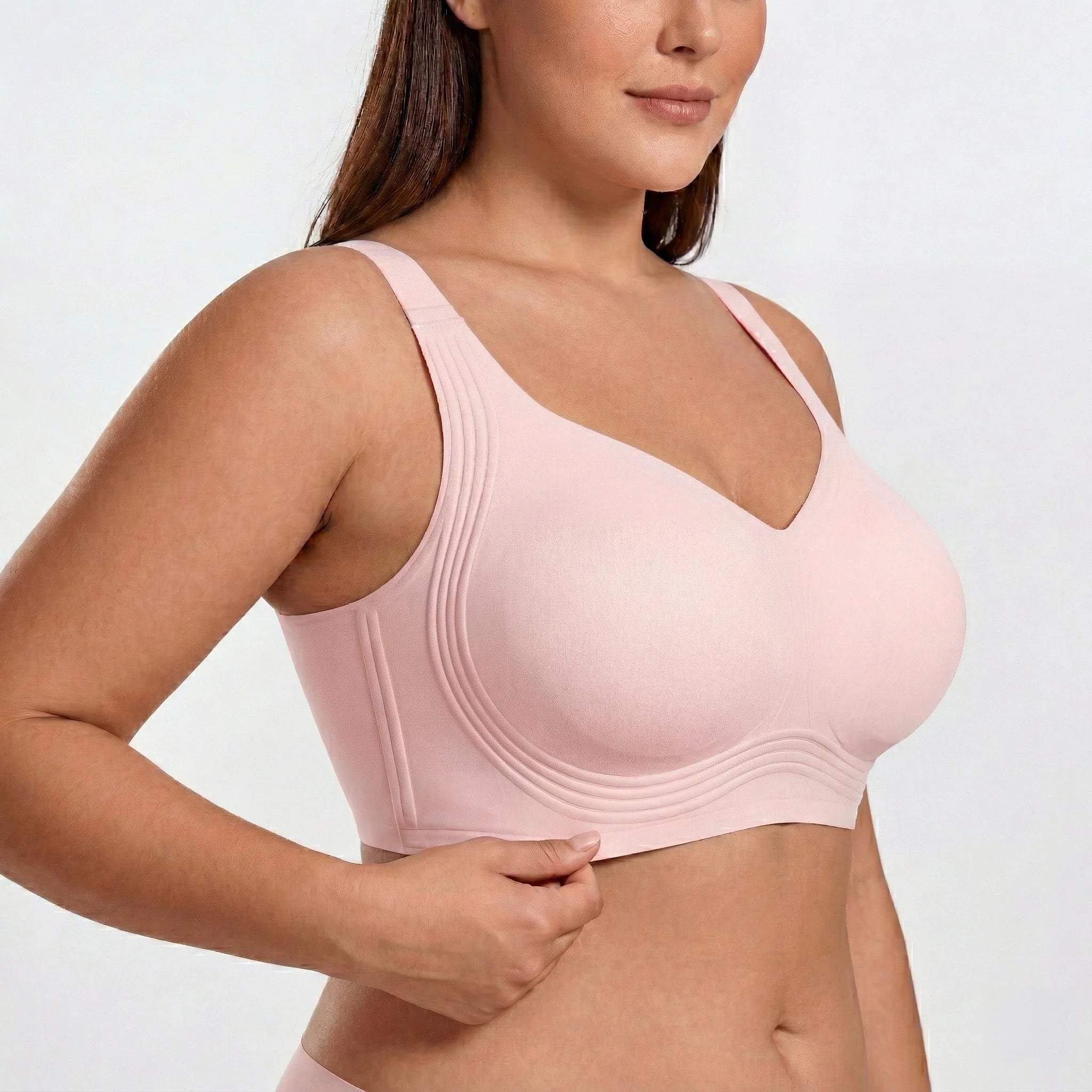 Wireless Full Coverage JellyWire Bra - for Pink #Color_Pink