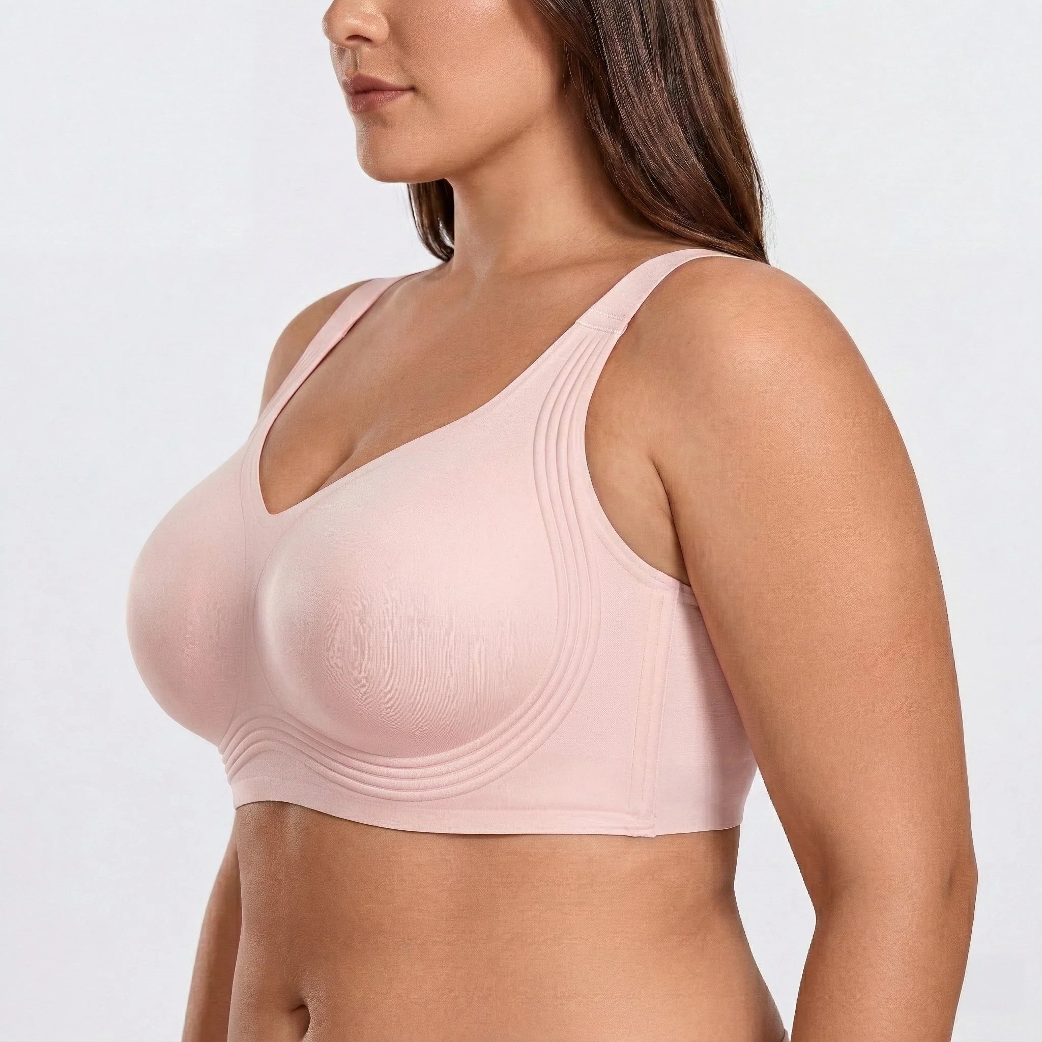 Wireless Full Coverage JellyWire Bra - for Pink #Color_Pink