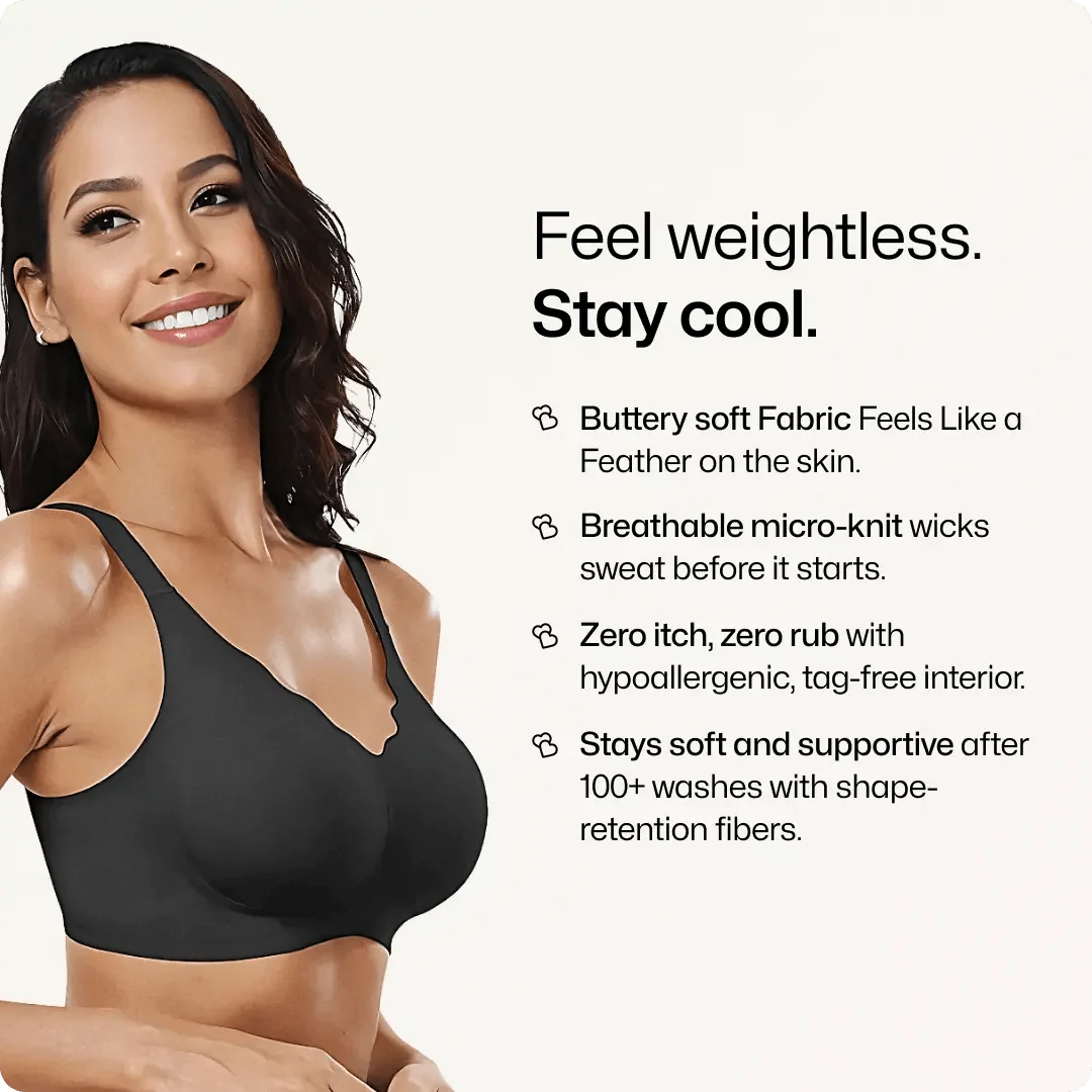 Wireless Scalloped Neckline Push Up Bra - for Black