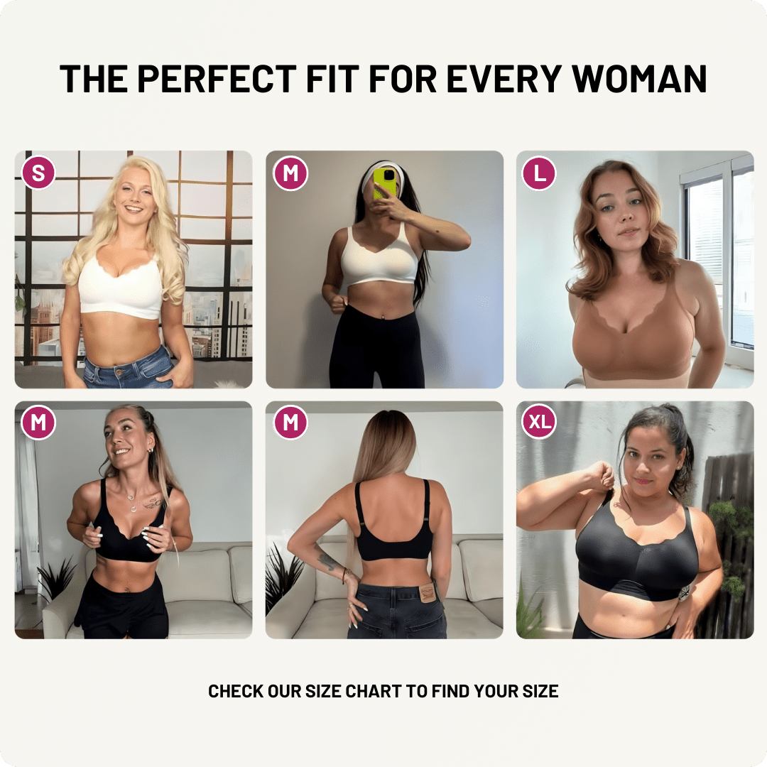 Wireless Scalloped Neckline Push Up Bra - for Black